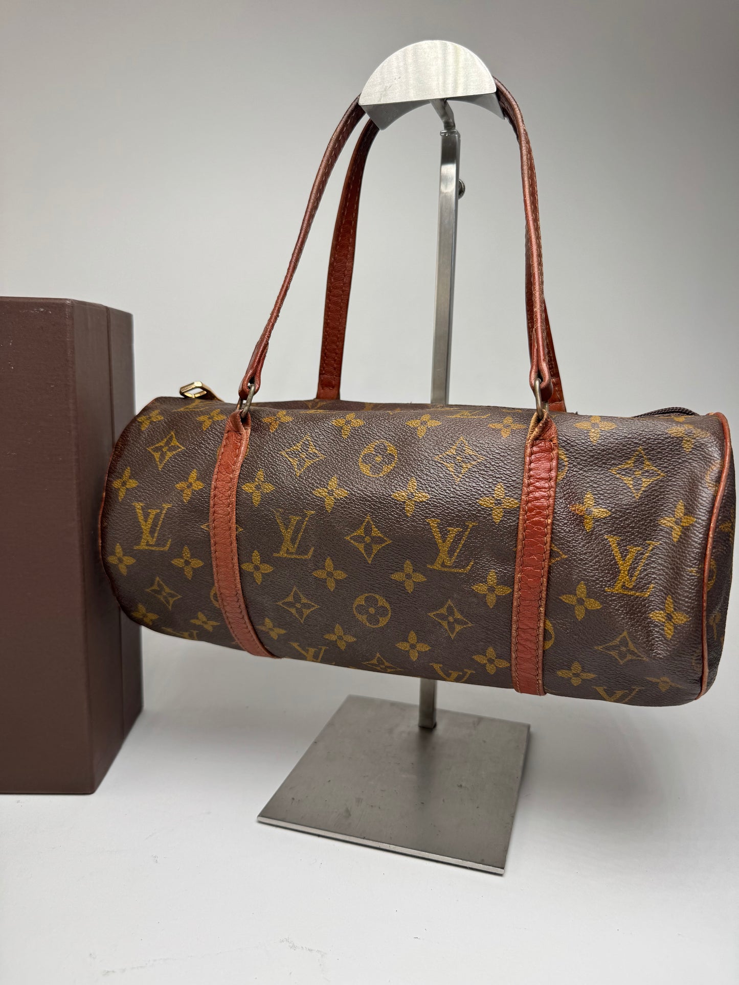 Sac vintage en cuir Louis Vuitton Monogram marron