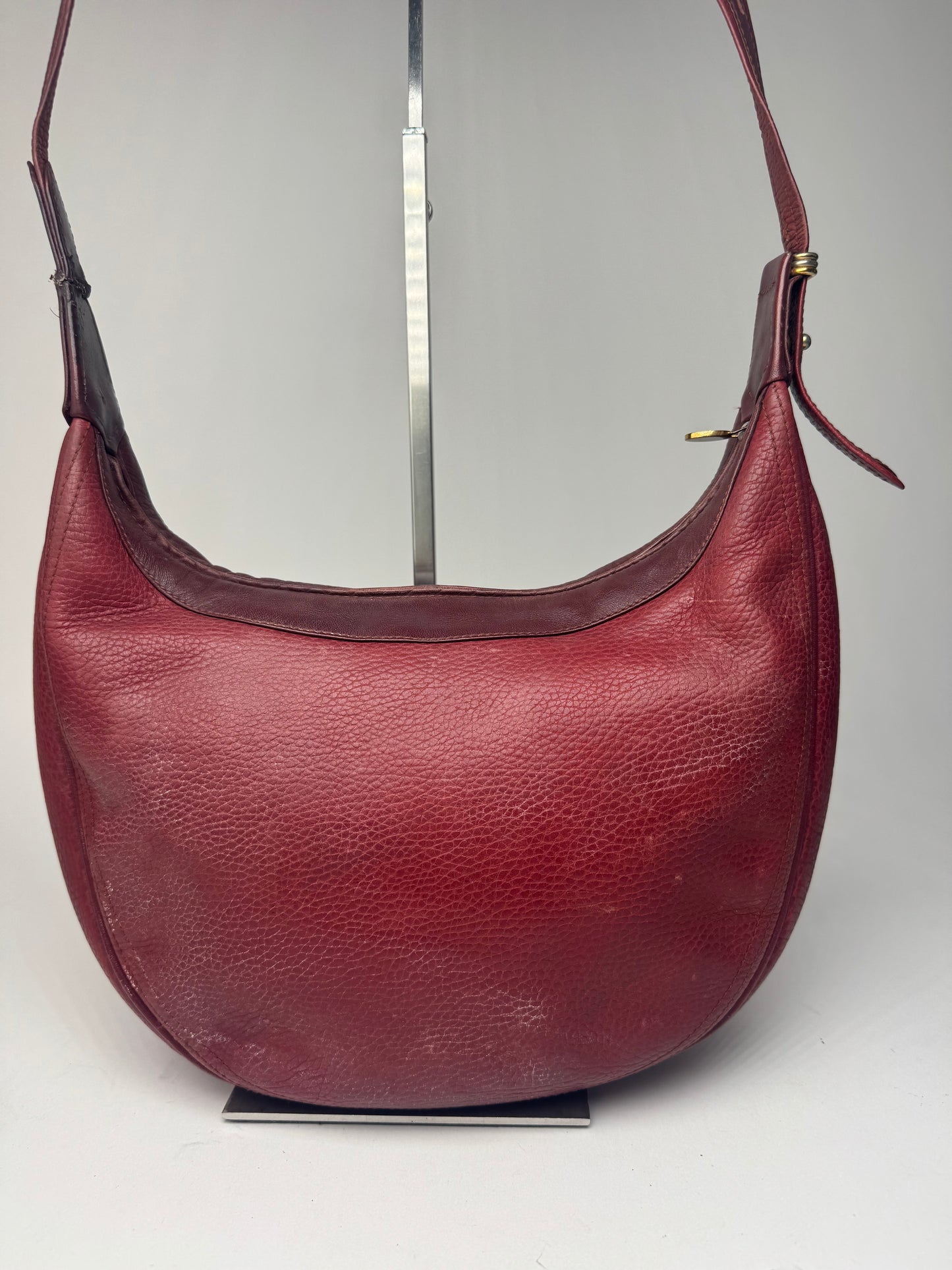 Vintage Cartier Leather shoulder bag burgundy