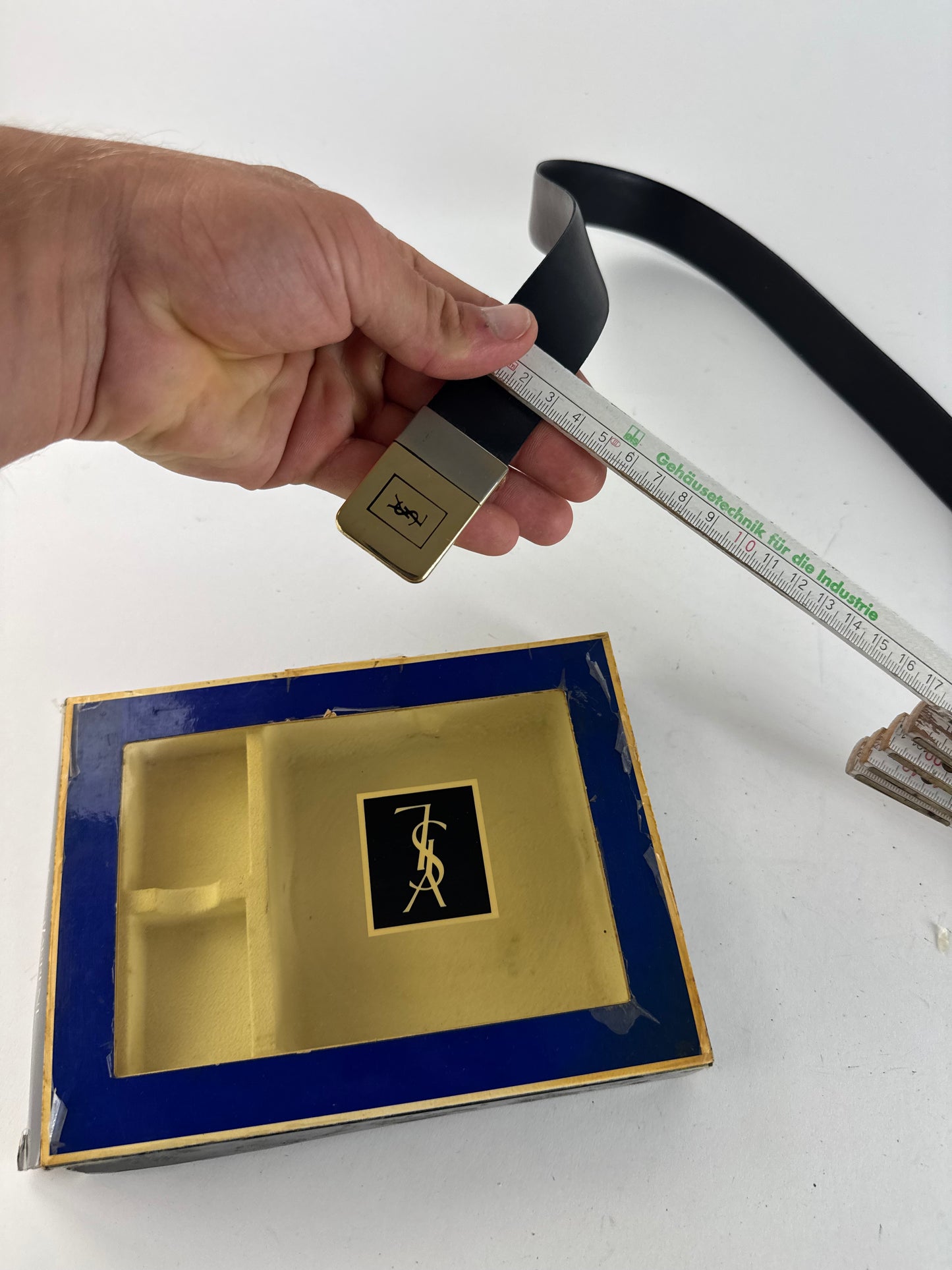 Vintage Yves Saint Laurent Leather Belt brown black reversible