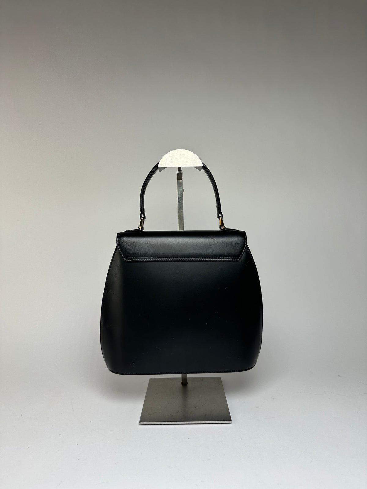 Vintage Givenchy Licensed 4G Leather Top-Handle Bag Late 1980s Black