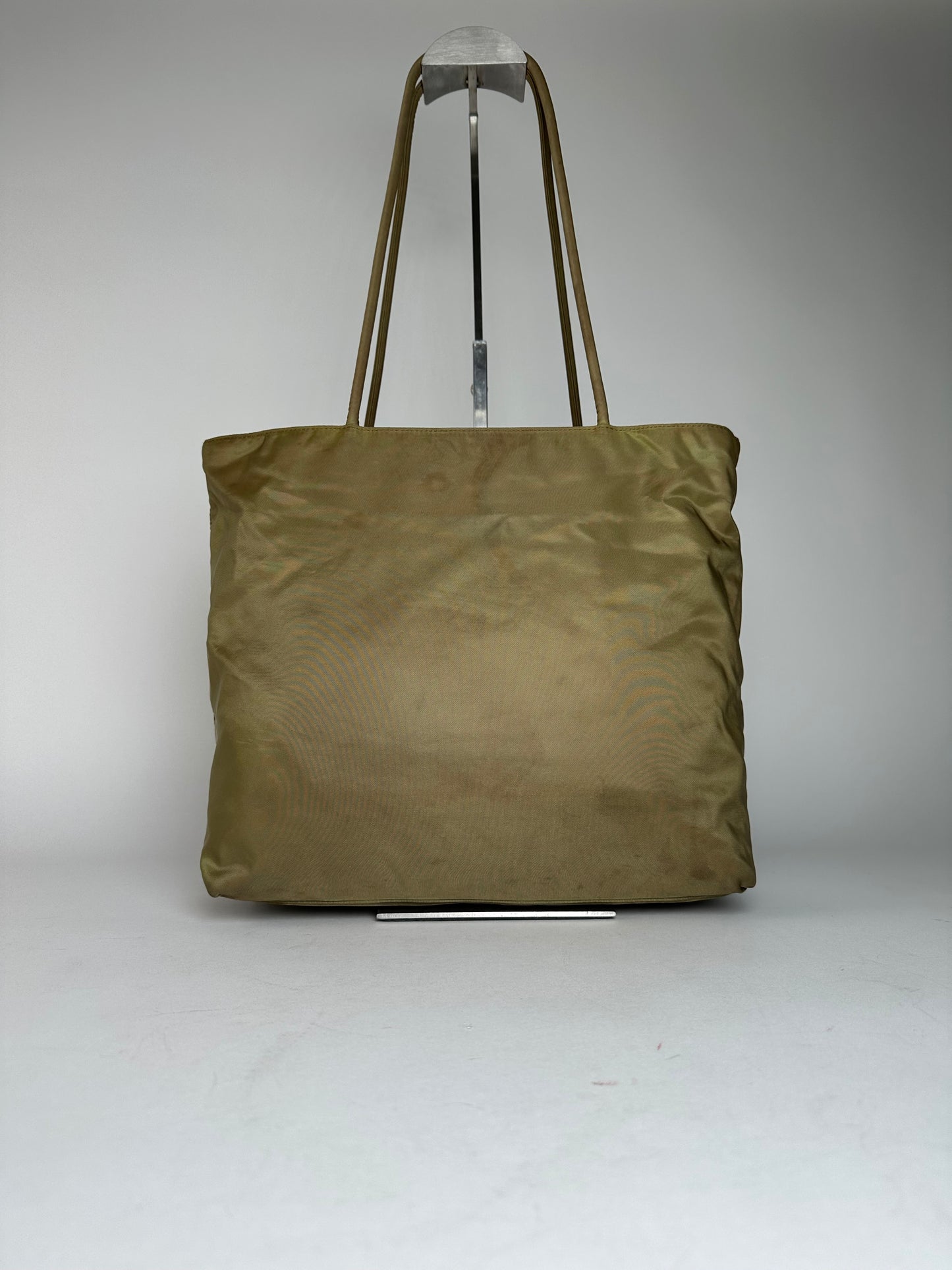 Vintage Prada Triangle Polyester Handbag Green