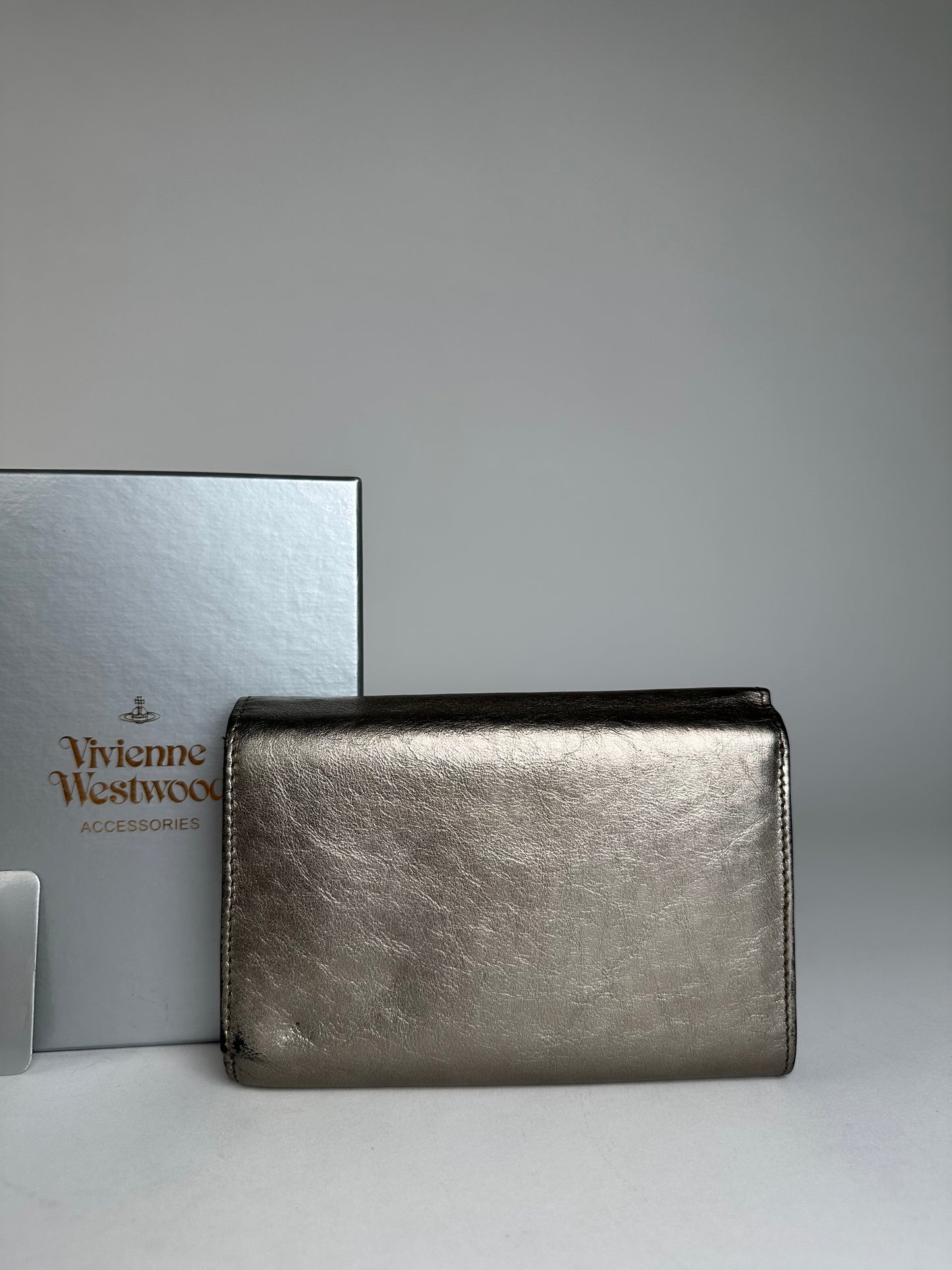 Vintage Vivienne Westwood Leather Wallet Silver