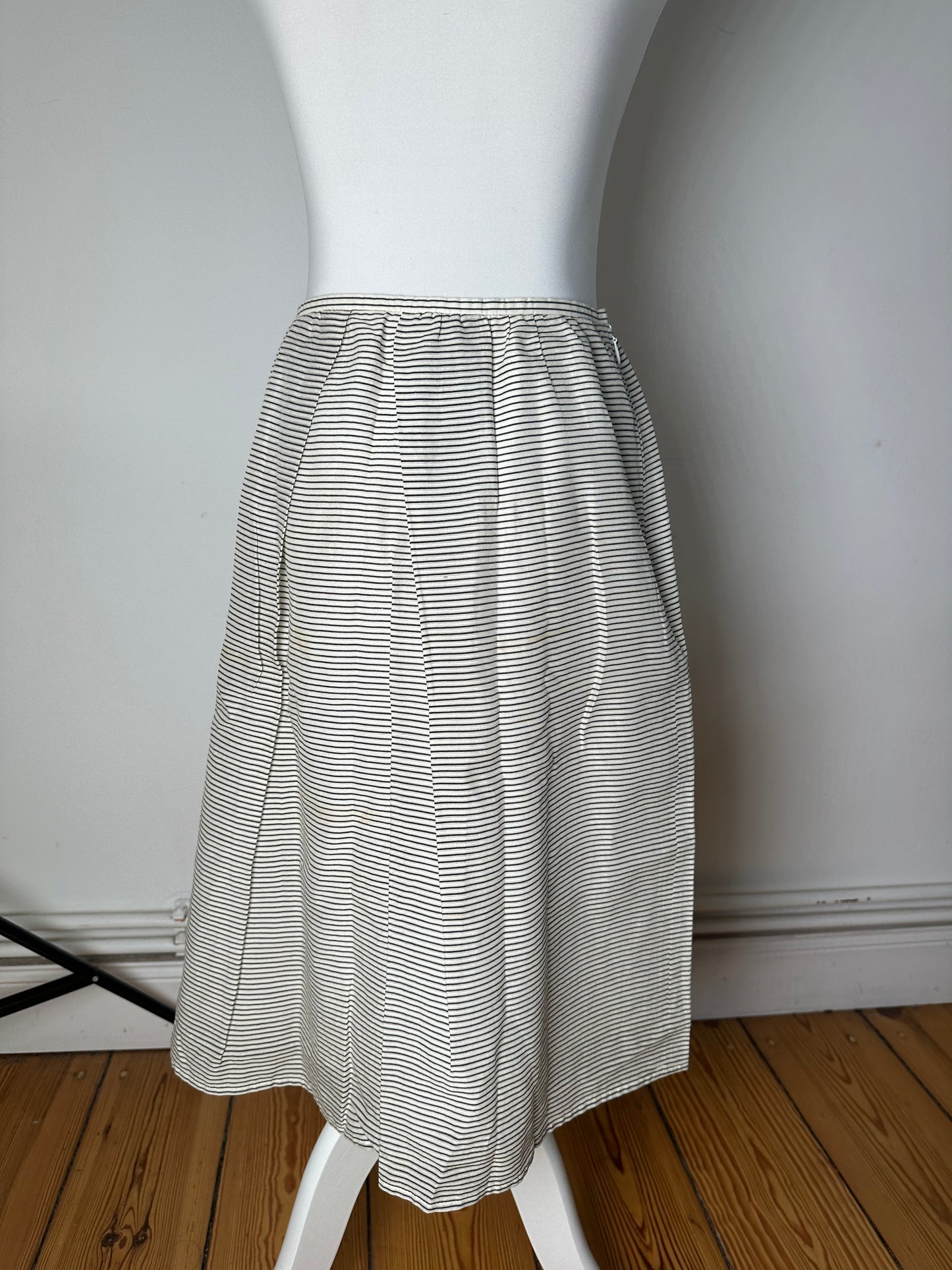 Vintage Courreges Cotton Skirt Striped