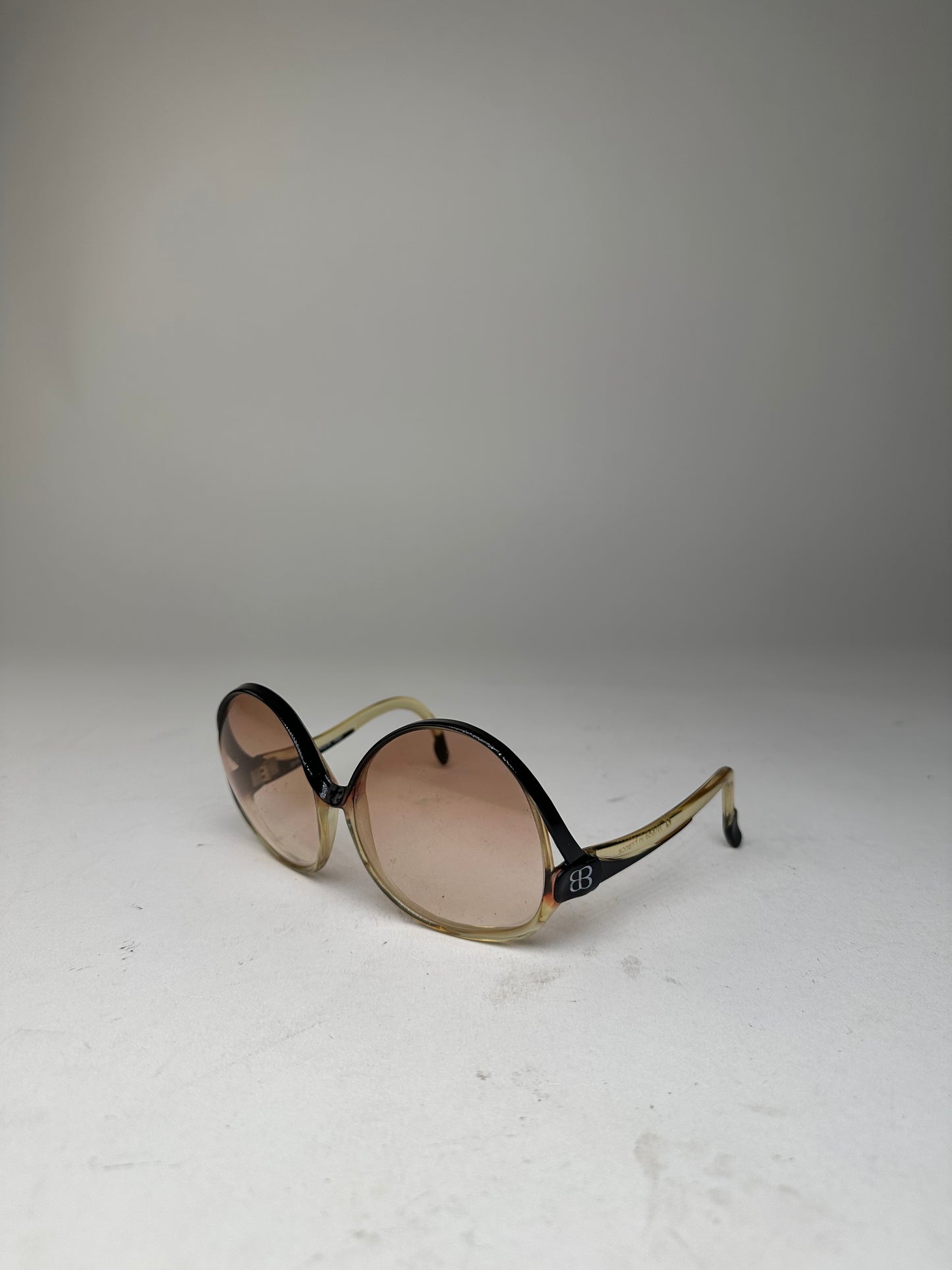 Vintage Balenciaga Acetate Sunglasses Black
