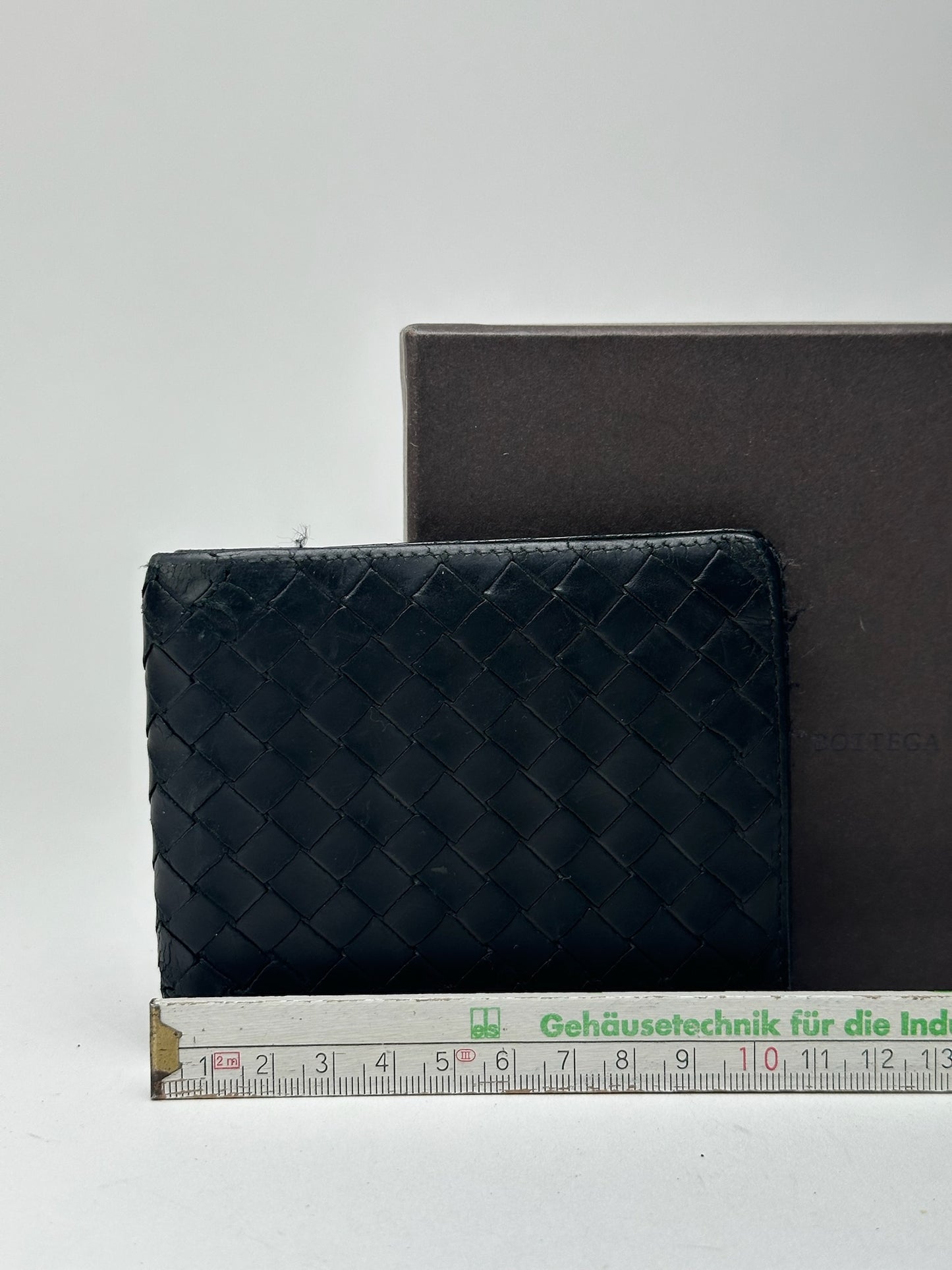 Vintage Bottega Veneta Intrecciato Leather wallet Black