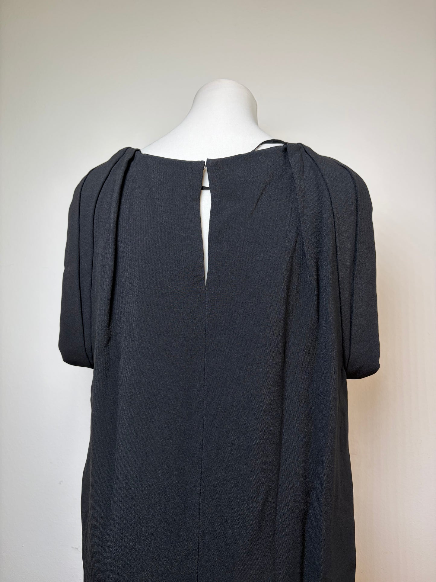 Vintage Miu Miu Sleeveless Draped Dress Black M