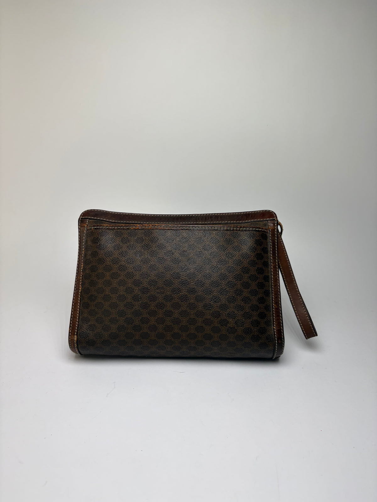 Vintage Celine Macadam Canvas Bifold Wallet c. 2007 Brown