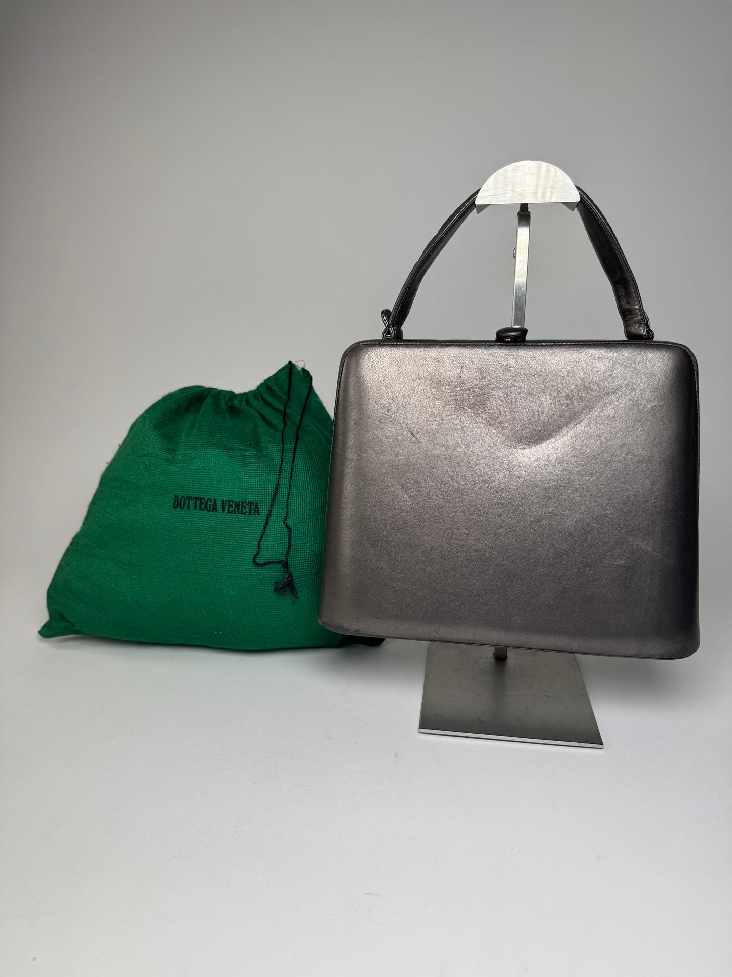 Vintage Bottega Veneta Leather Bag Bronze