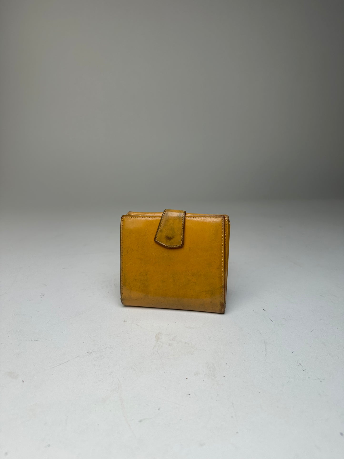 Loewe Yellow Leather Cardholder Vintage Patina
