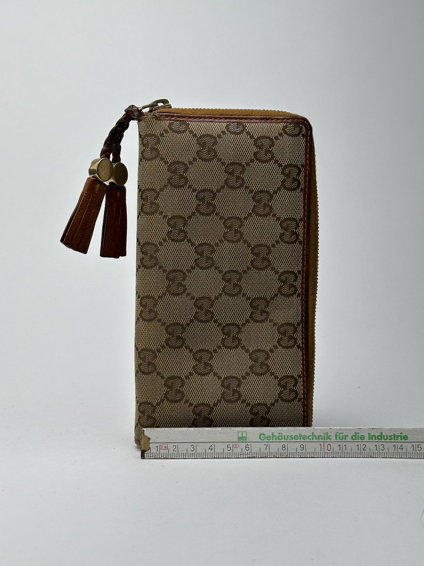 Vintage Gucci Monogram Wallet beige Brown