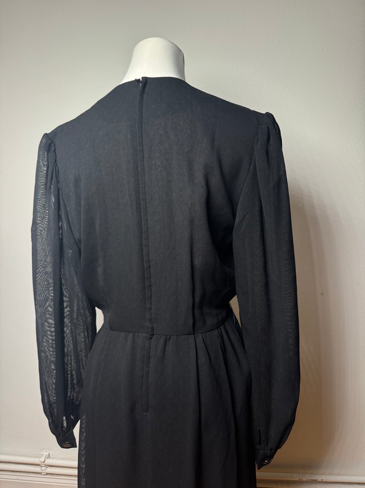 Vintage Givenchy Wool Dress Black