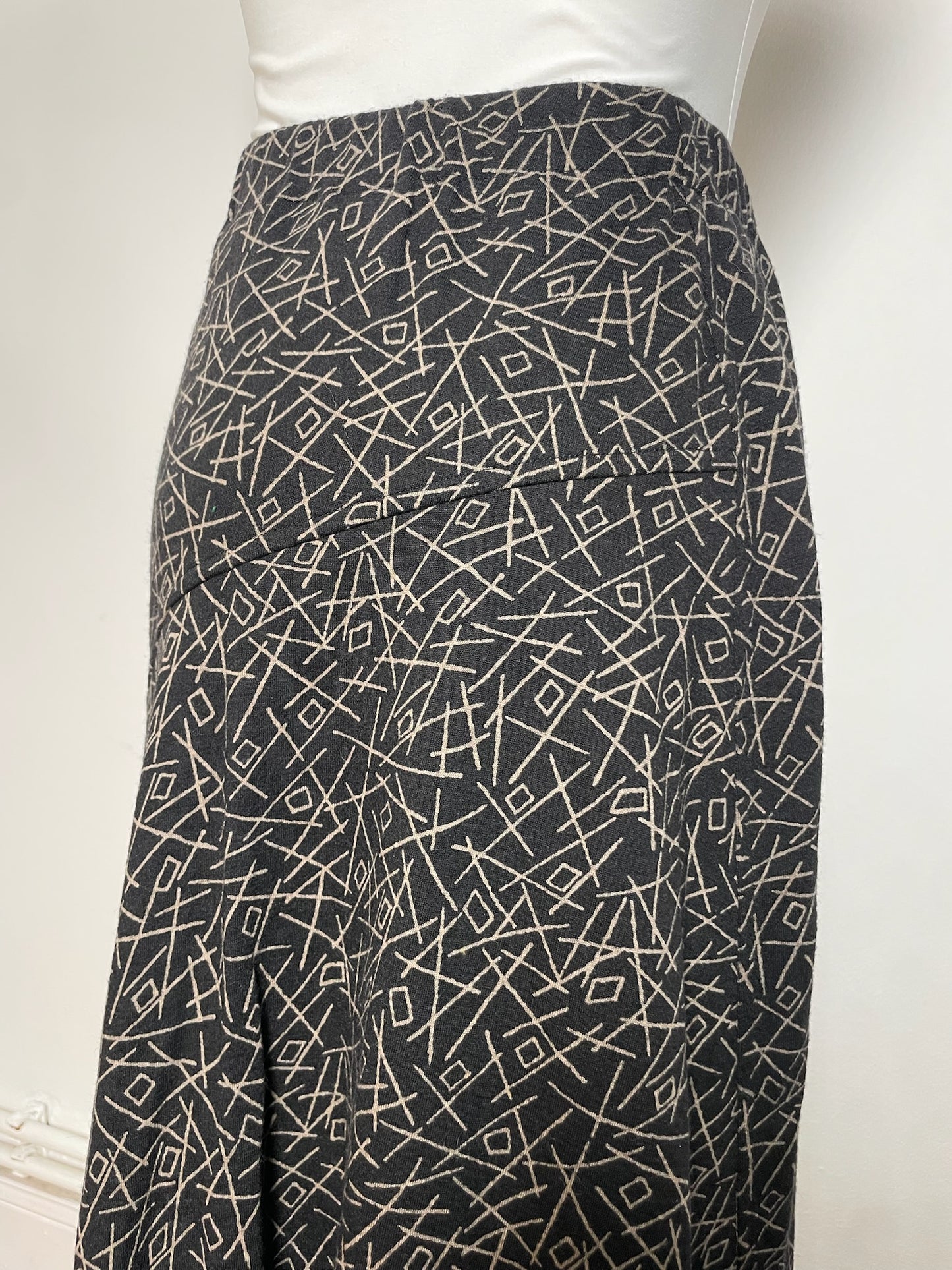 Vintage Comme Des Garçons Abstract Skirt Black Gold M