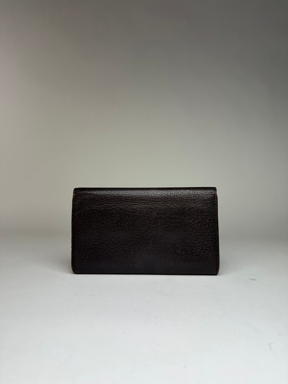 Vintage Vivienne Westwood Textured Leather Bifold Wallet c. Late 2000s Dark Brown