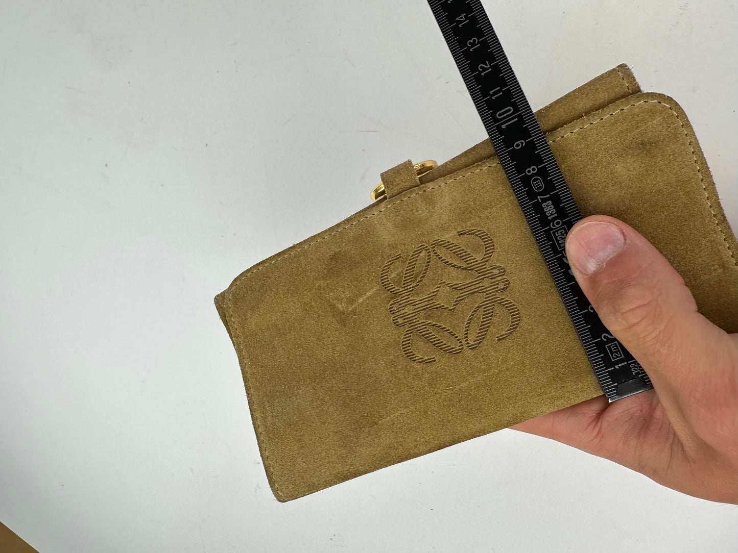 Vintage Loewe Suede Wallet Tan