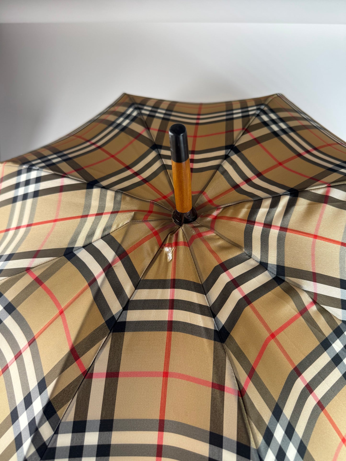 Vintage Burberry Nova Check Umbrella Beige
