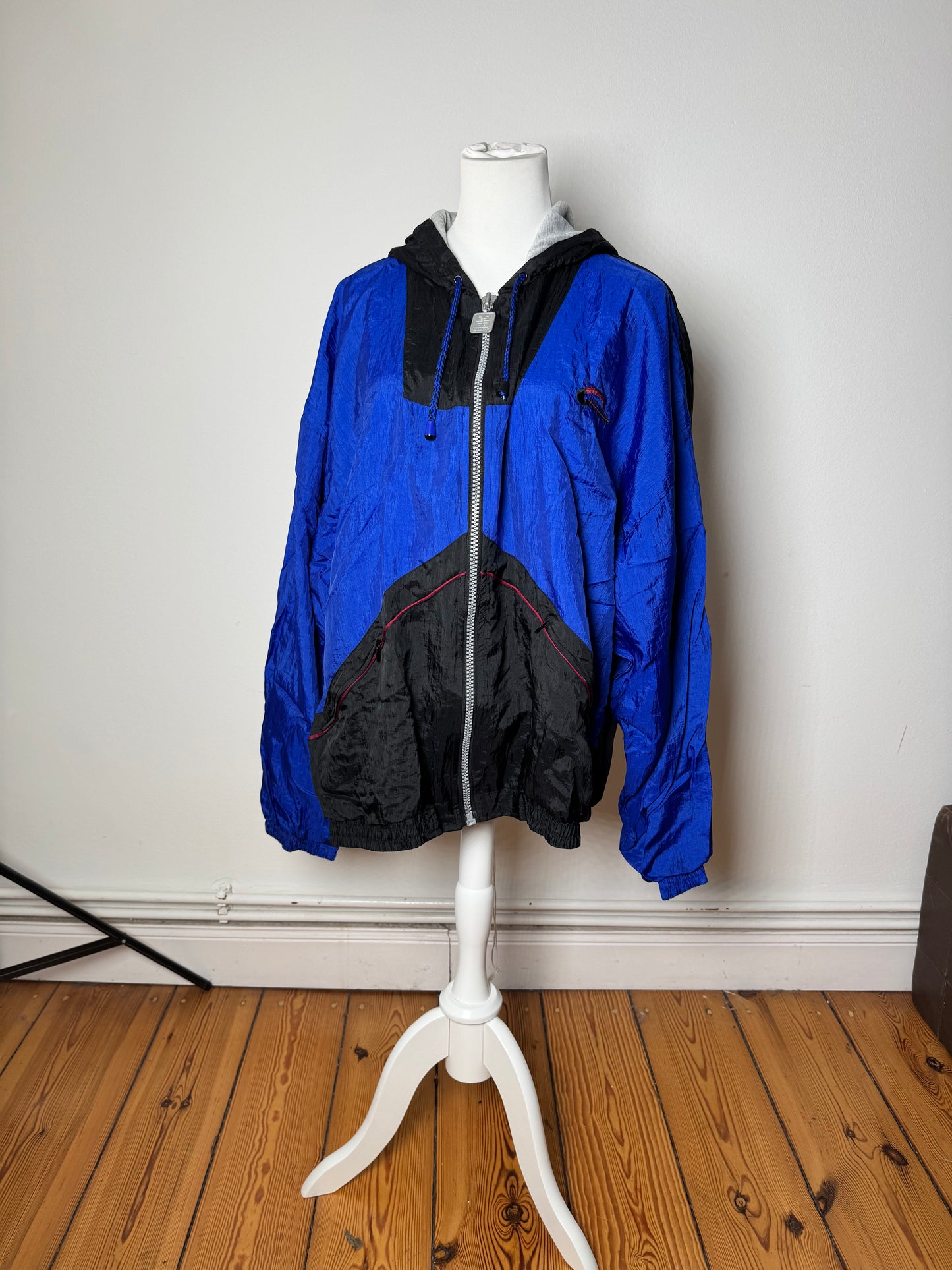 Vintage Givenchy Windbreaker Jacket L Blue Black