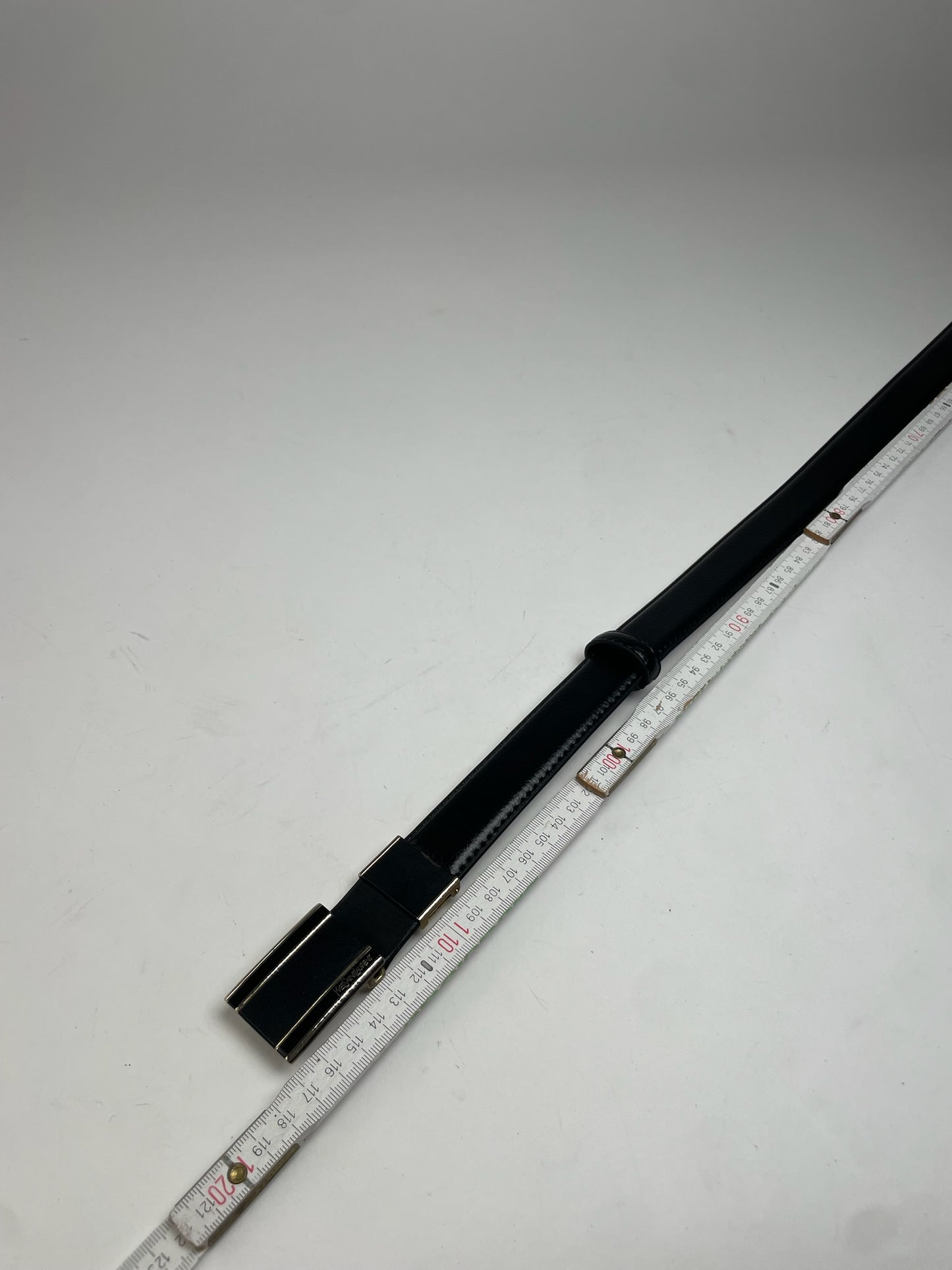 Vintage Yves Saint Laurent Leather Belt Black