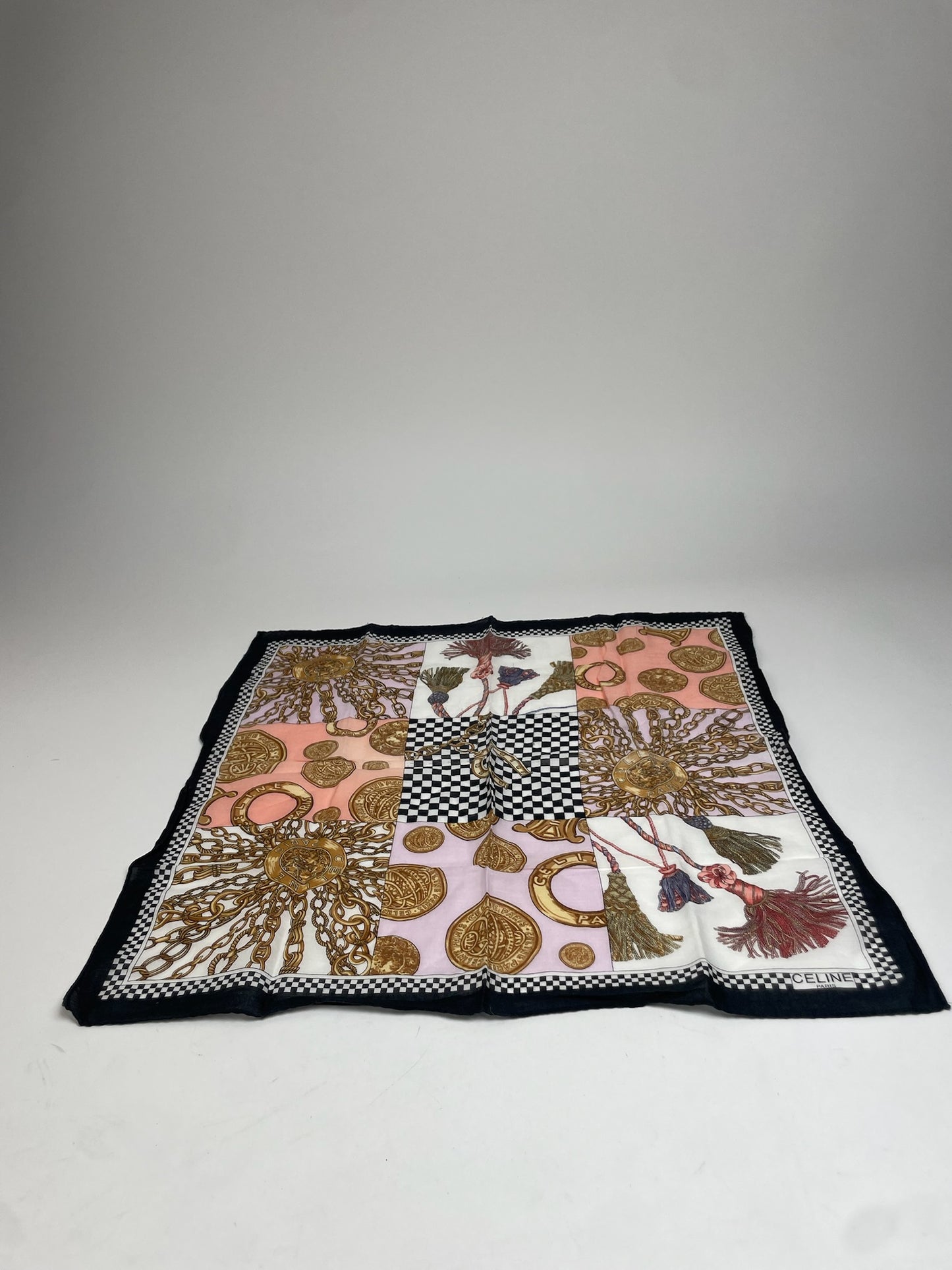 Vintage Celine Paris abstract Scarf