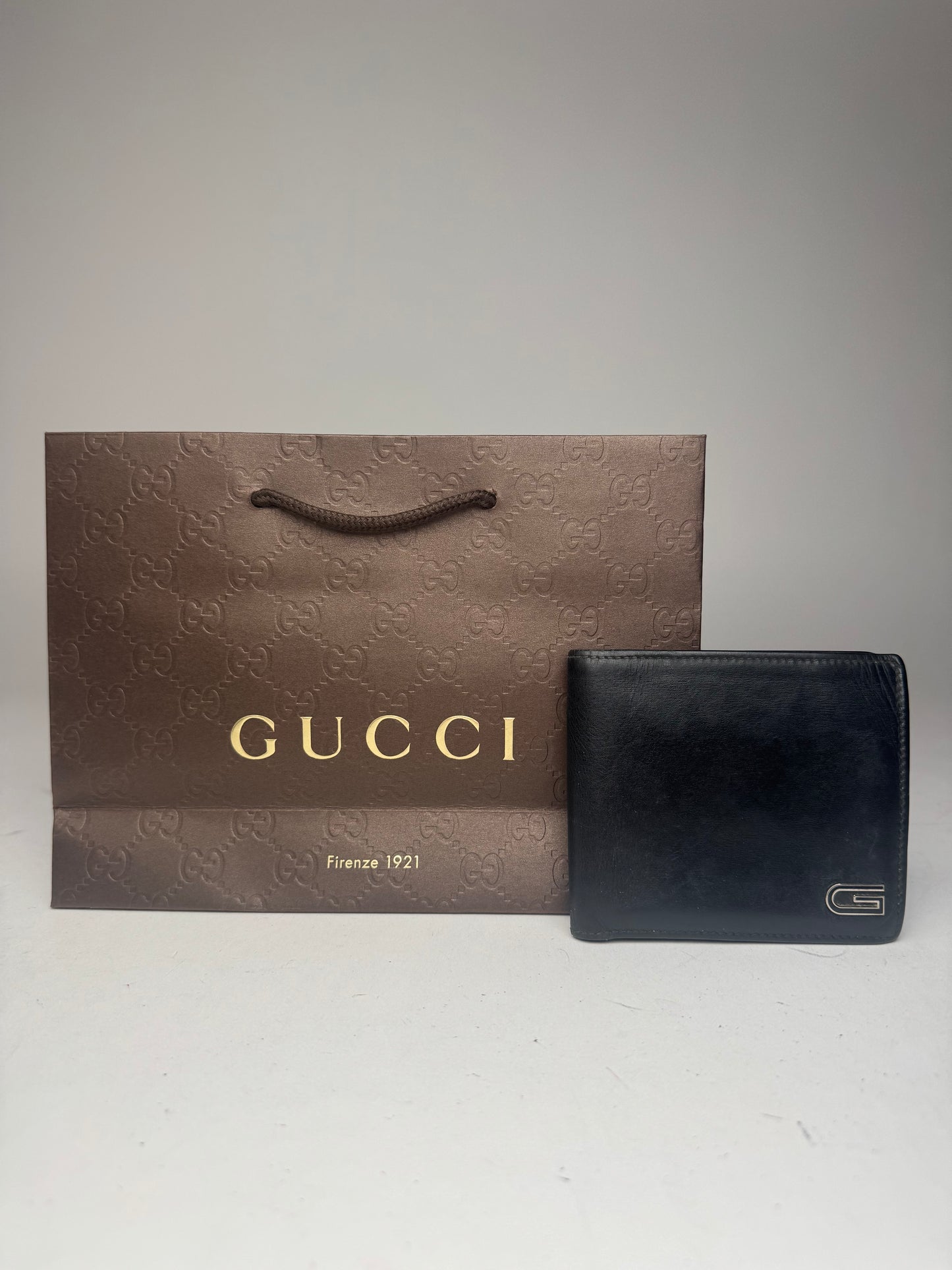 Vintage Gucci Flapable Leather Wallet Black