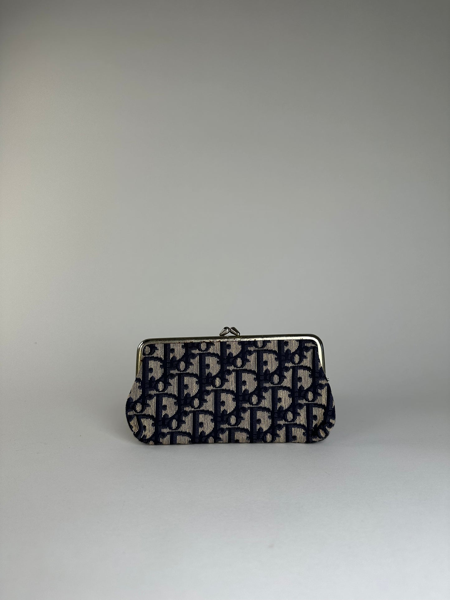 Vintage Dior Oblique Clutch Wallet Beige