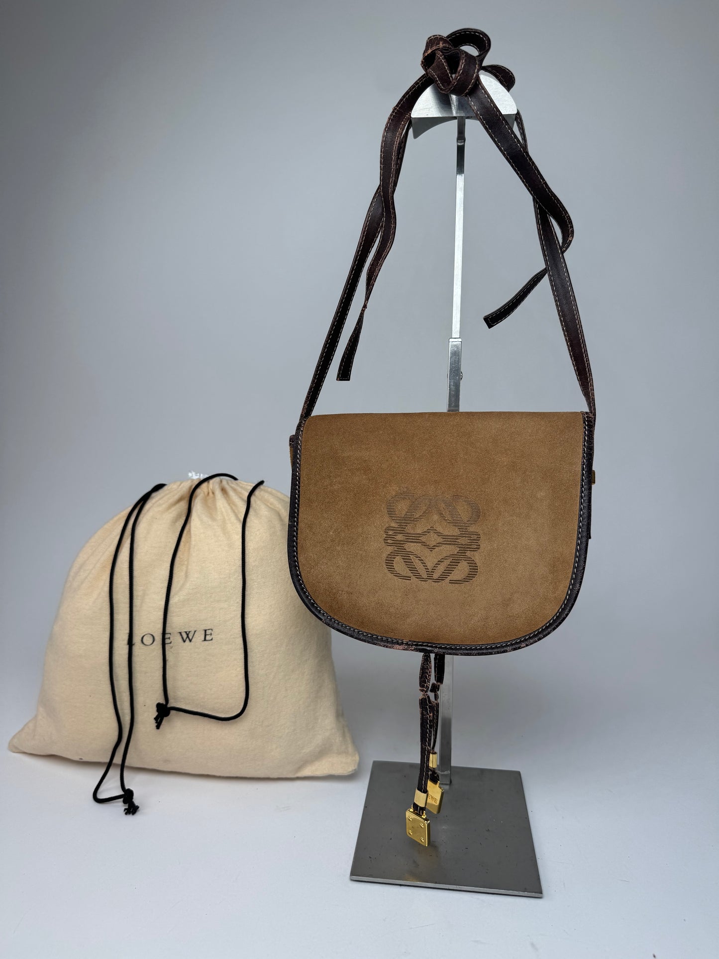 Vintage Loewe Madrid Multiway Amazona Bag Brown