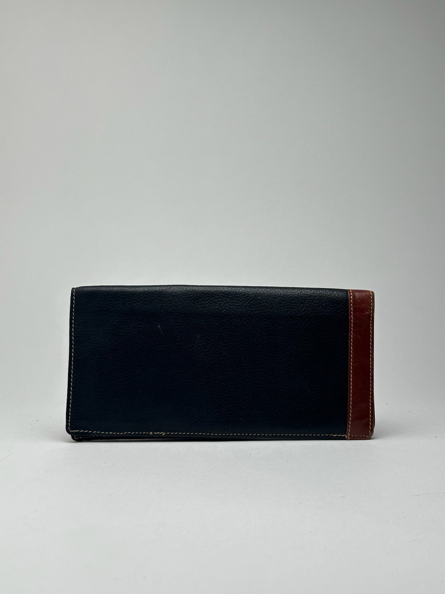 Vintage Dior Leather Card Holder Id Holder Black Brown