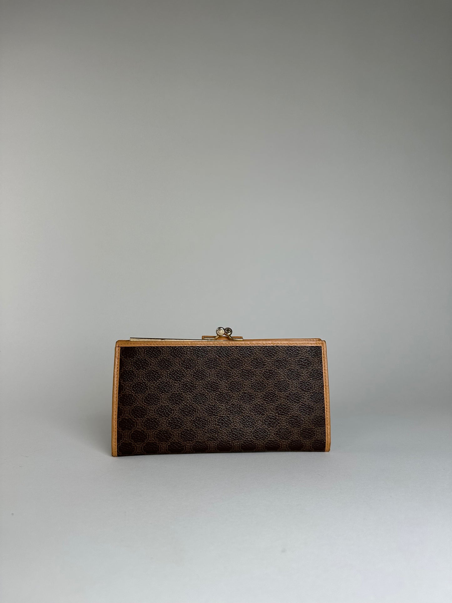Vintage Celine Coated Wallet Brown