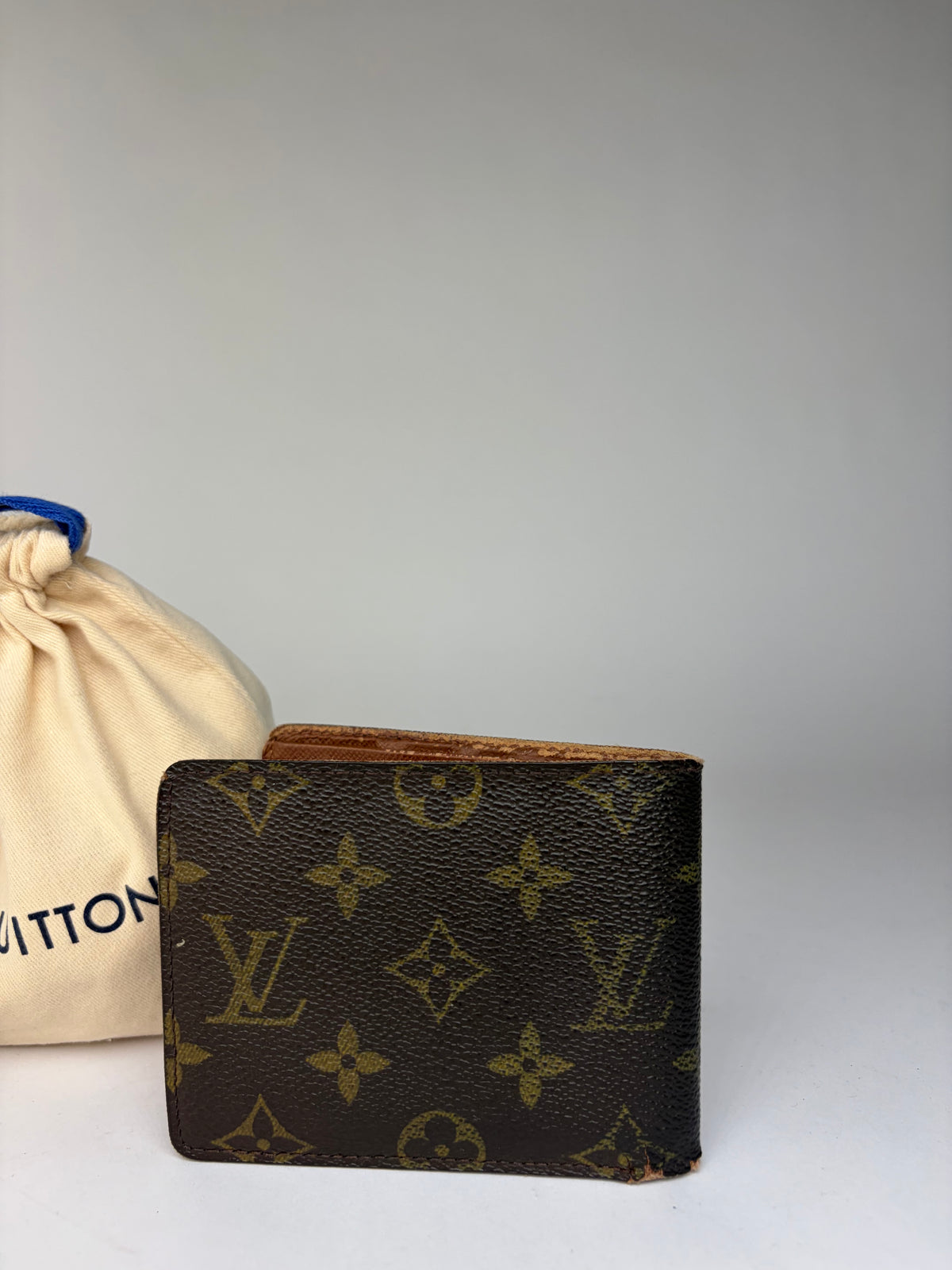 Vintage Louis Vuitton Monogram Canvas Bifold Wallet 1995 Brown