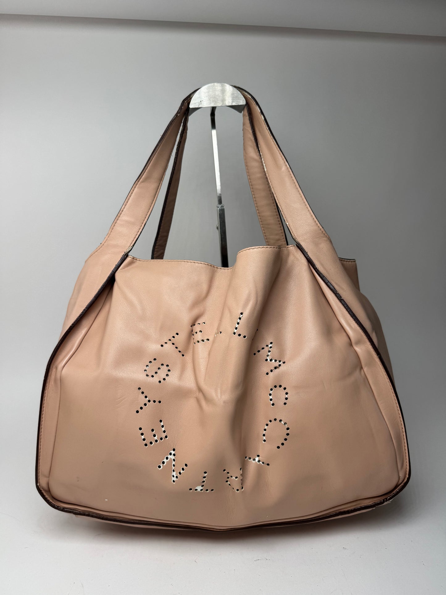 Sac fourre-tout vintage en cuir végétalien Stella Mc Cartney rose