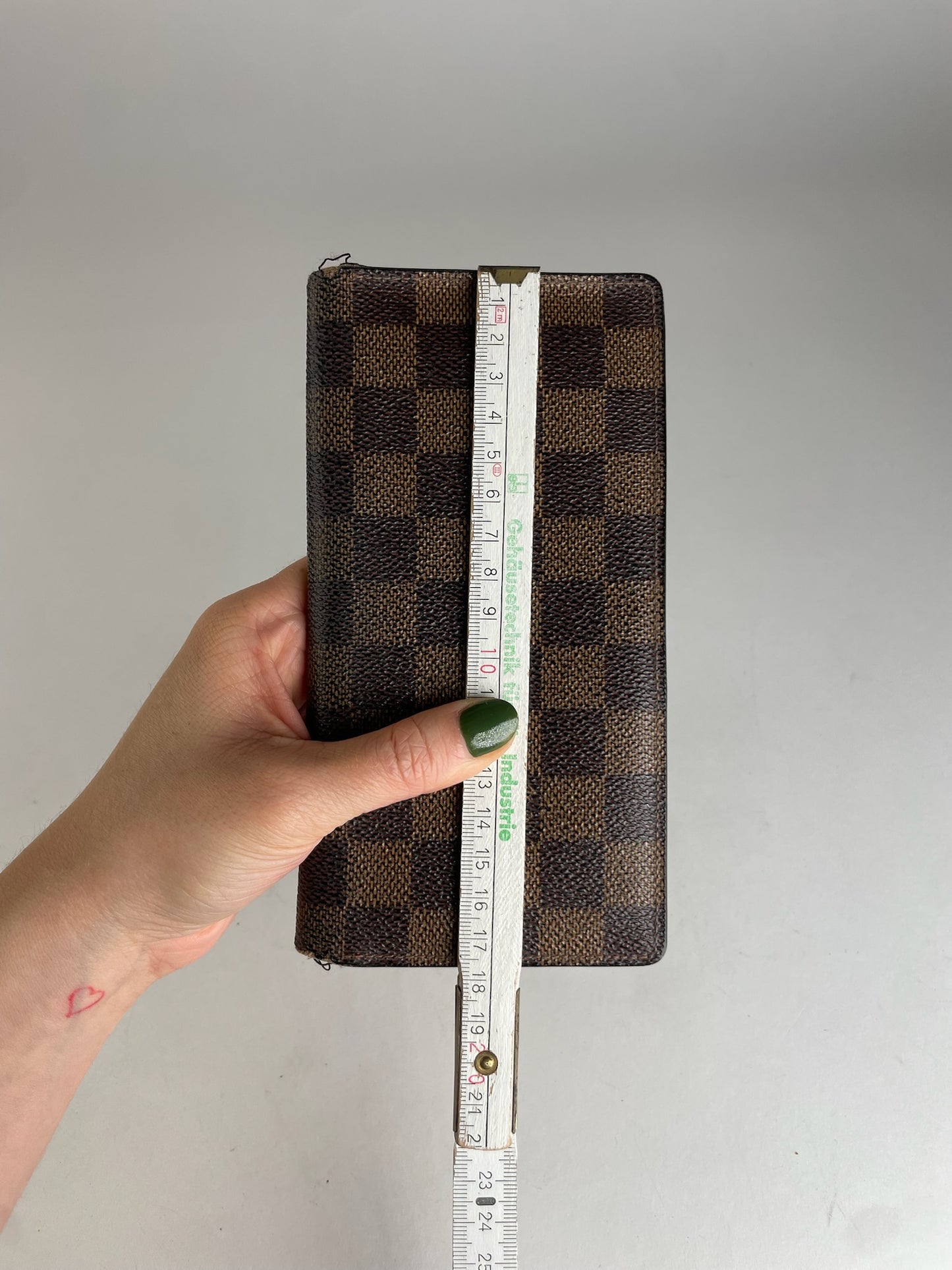 Vintage Louis Vuitton Damier Monogram Leather Card Holder / ID Holder Brown