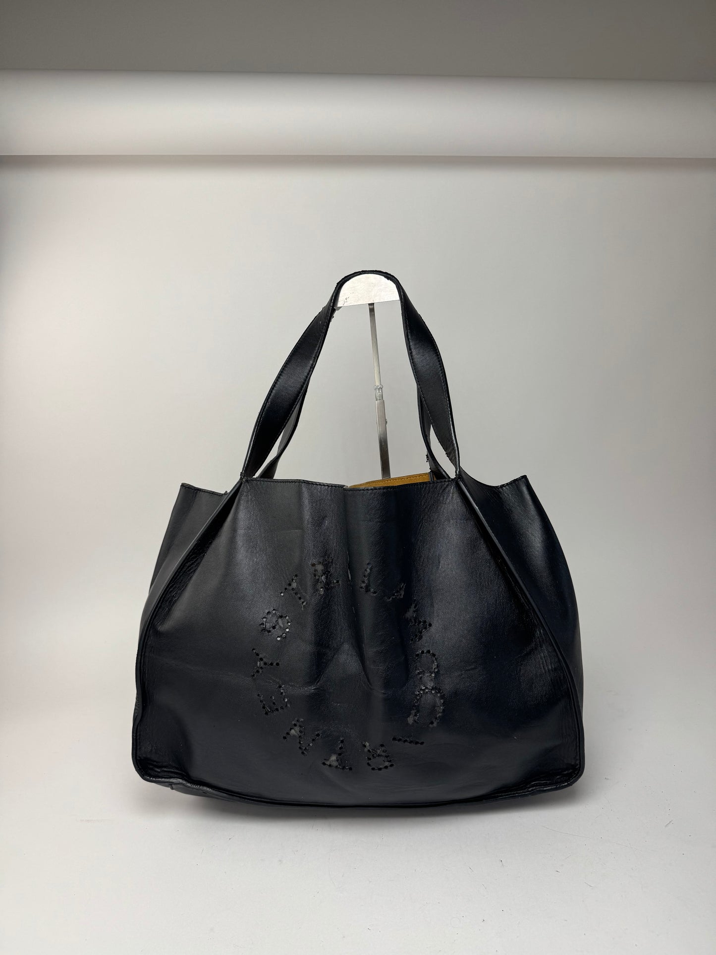 Sac fourre-tout vintage en cuir végétalien avec logo Stella Mc Cartney