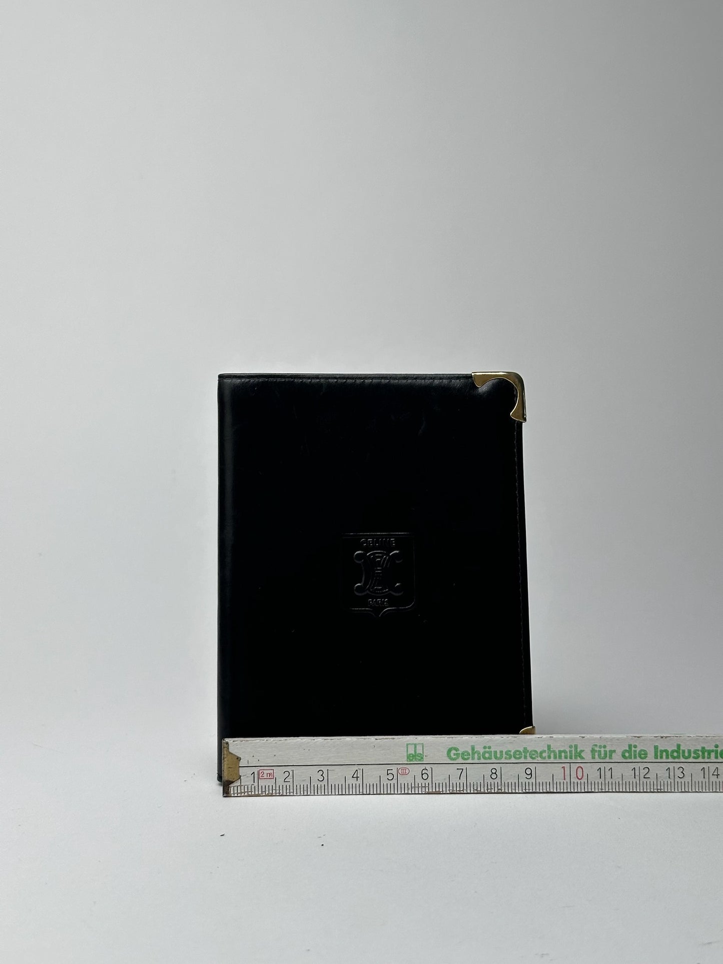 Vintage Celine Paris Foldable Leather wallet black