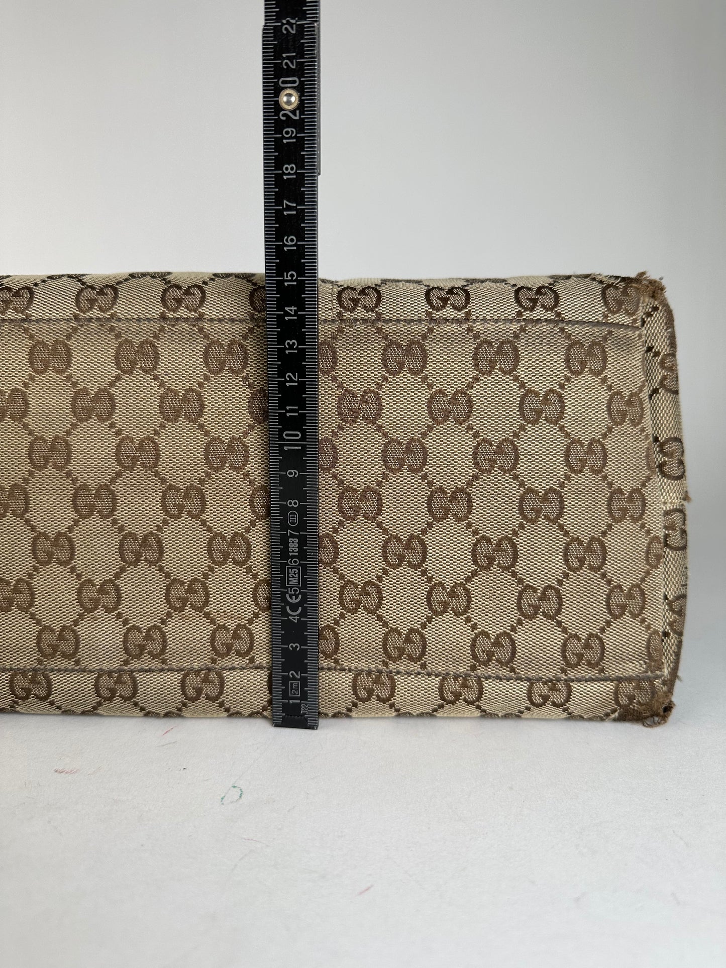 Vintage Gucci GG Monogram Handbag Beige Brown