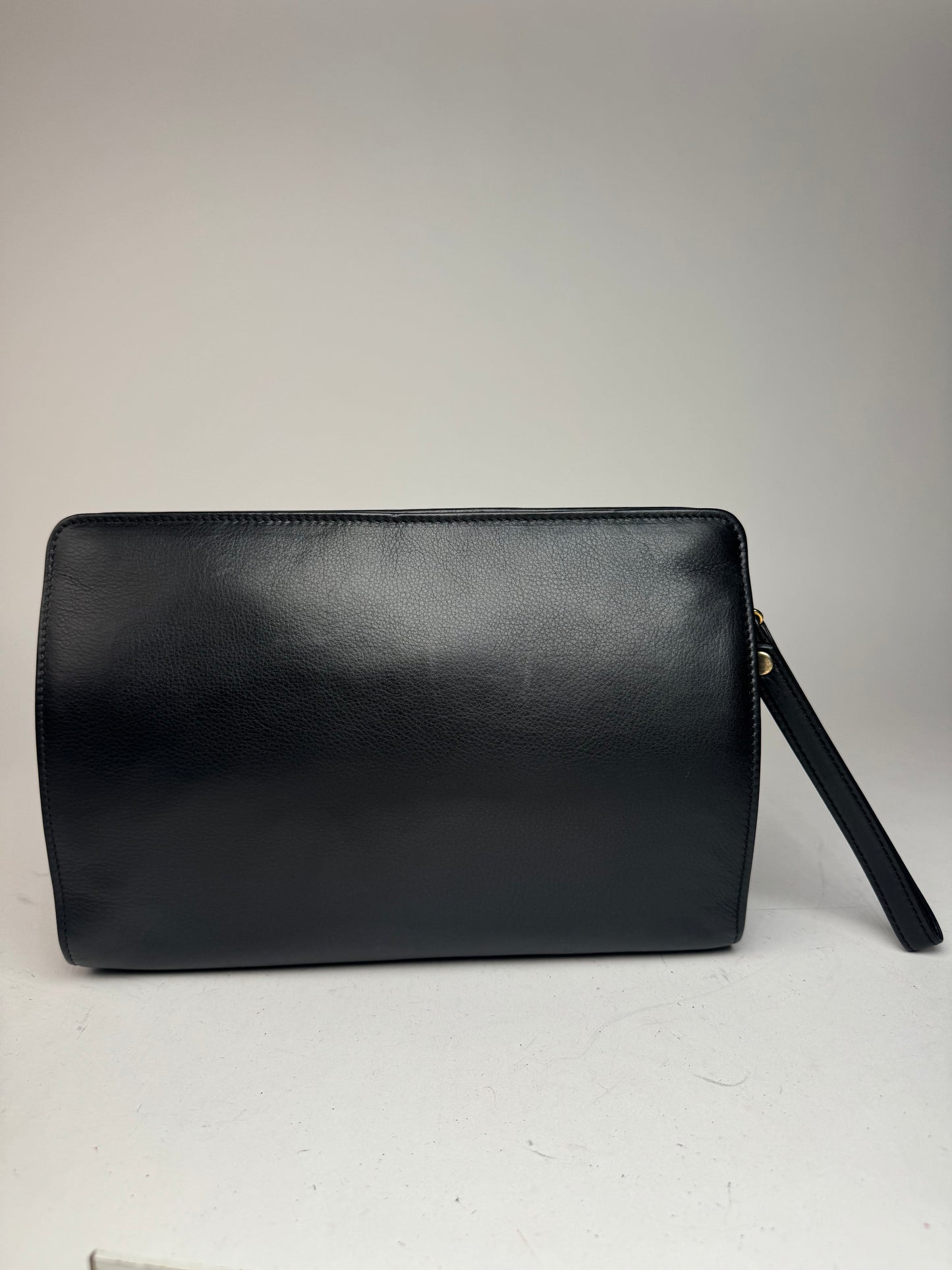 Vintage Balenciaga Leather Clutch Black