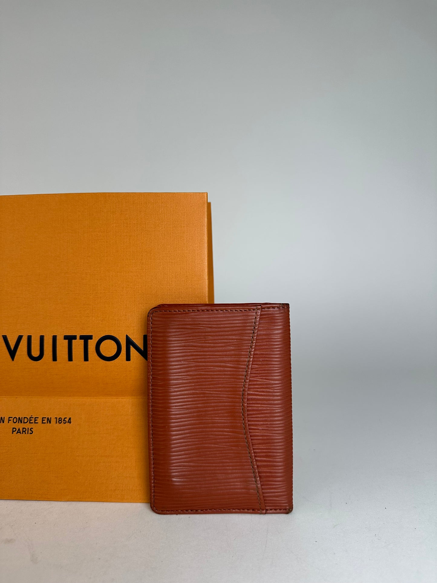 Vintage Louis Vuitton EPI Leather Card Holder Brown