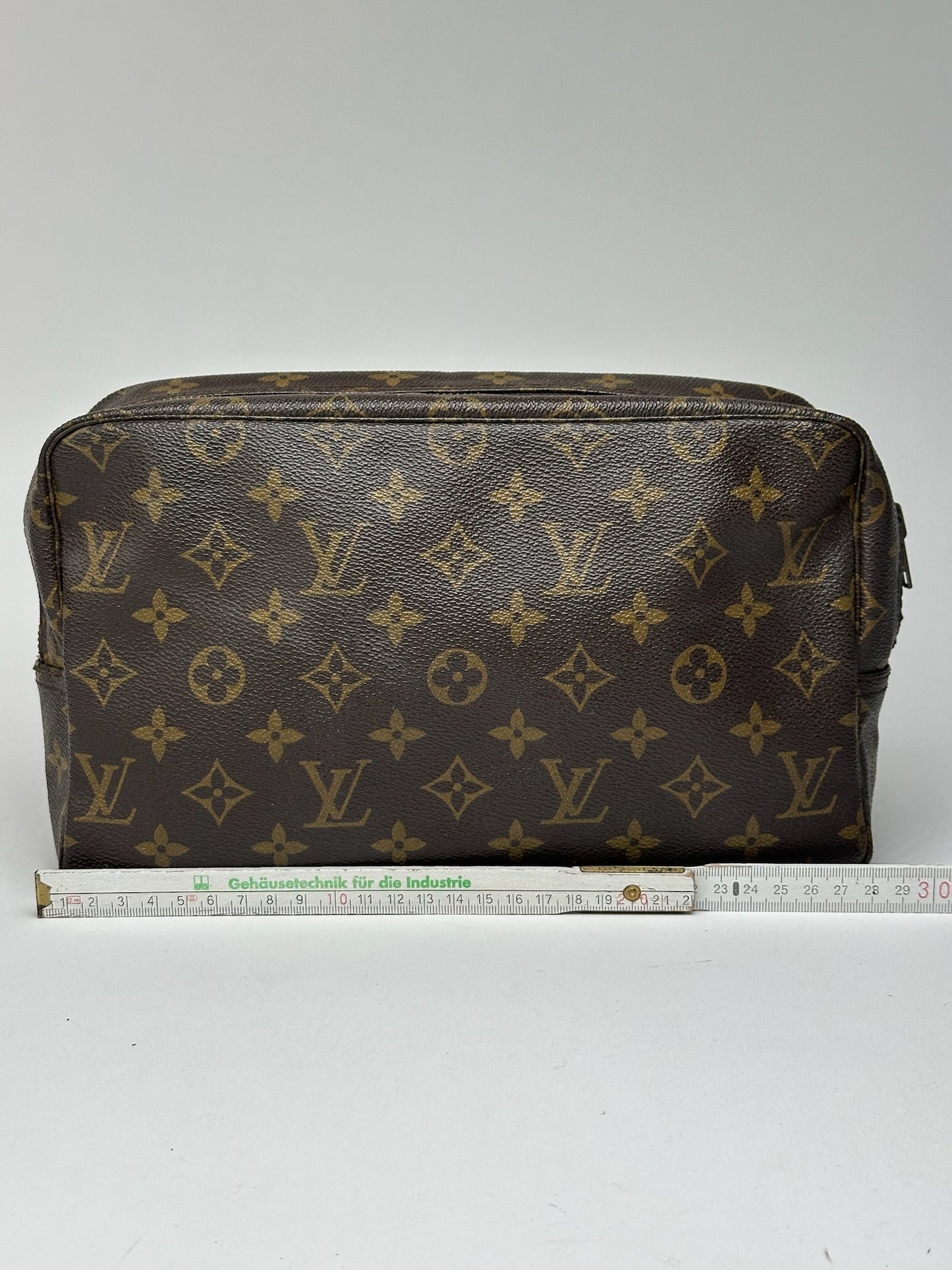 Vintage Louis Vuitton Monogram Leather Clutch Brown