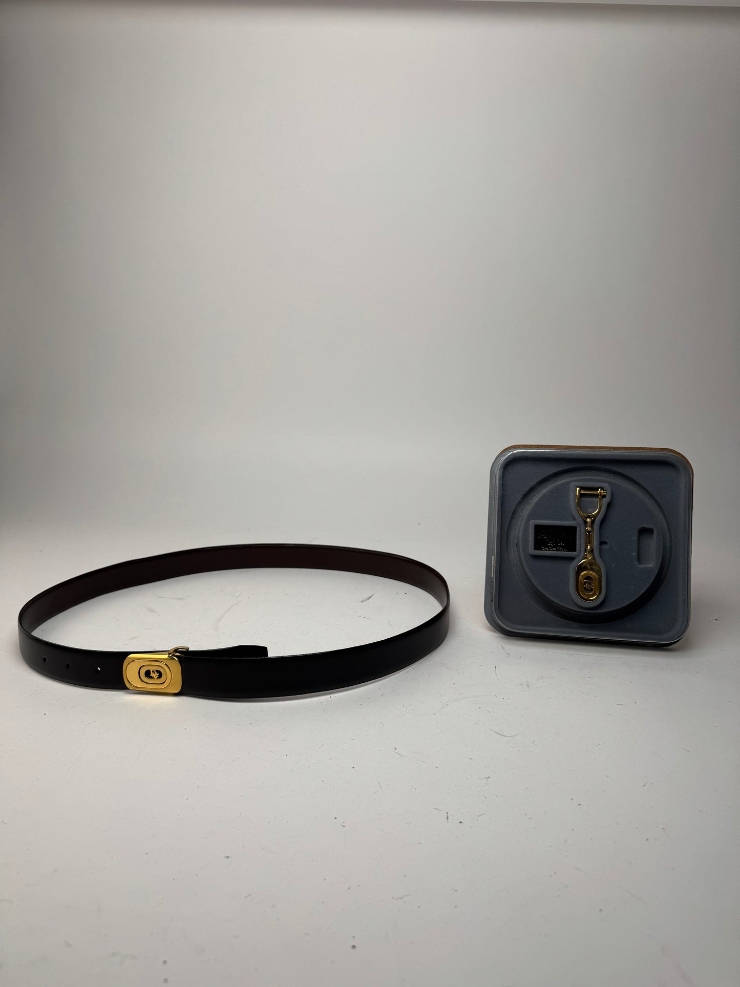 Vintage Dior Reversible Leather Belt Set Unisex