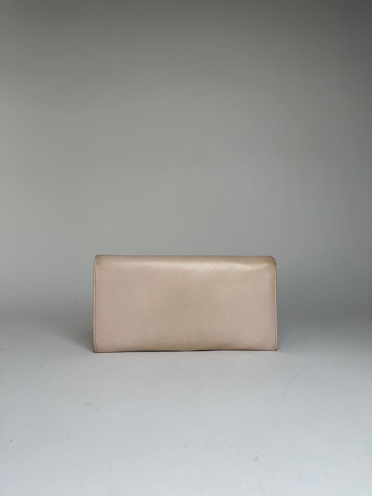Vintage Salvatore Ferragamo Gancini Bifold Wallet Light Pink Gold
