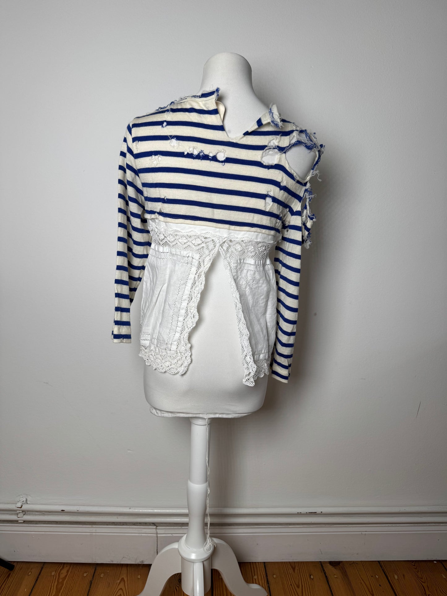 Vintage Comme Des Garcos Avantgarde Striped Top Navy White M