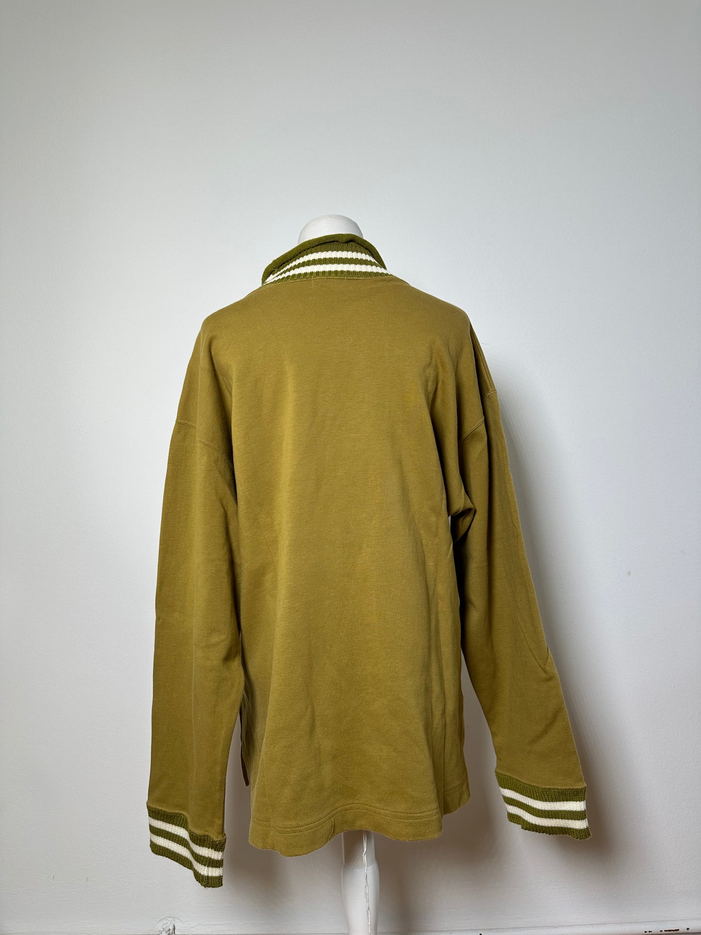 Vintage Kansai Yamamoto Men’s Cotton Sweater Olive Green L