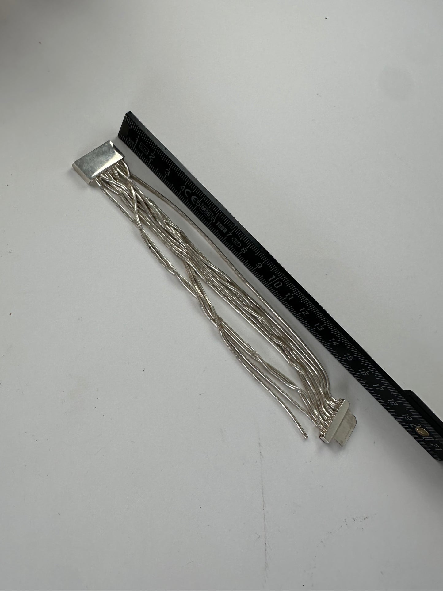 Vintage Gucci Logo Engraved Bracelet Silver Metal