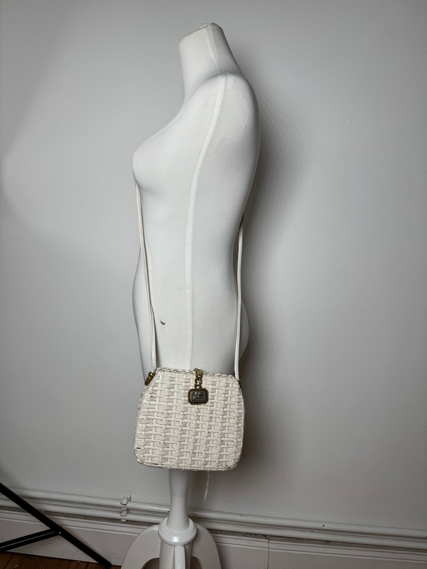 Vintage Courreges Paris Crossbody Bag White