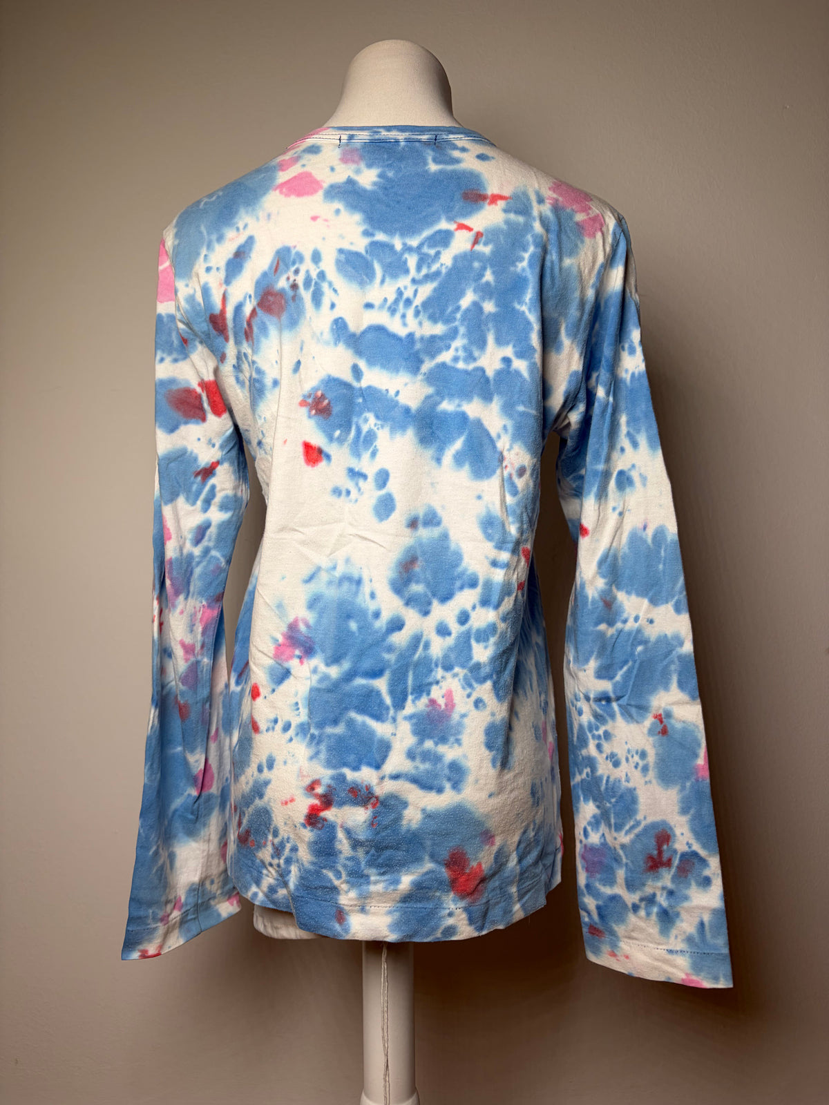 Vintage Comme des Garçons Long Sleeve T-Shirt Light Blue Pink S