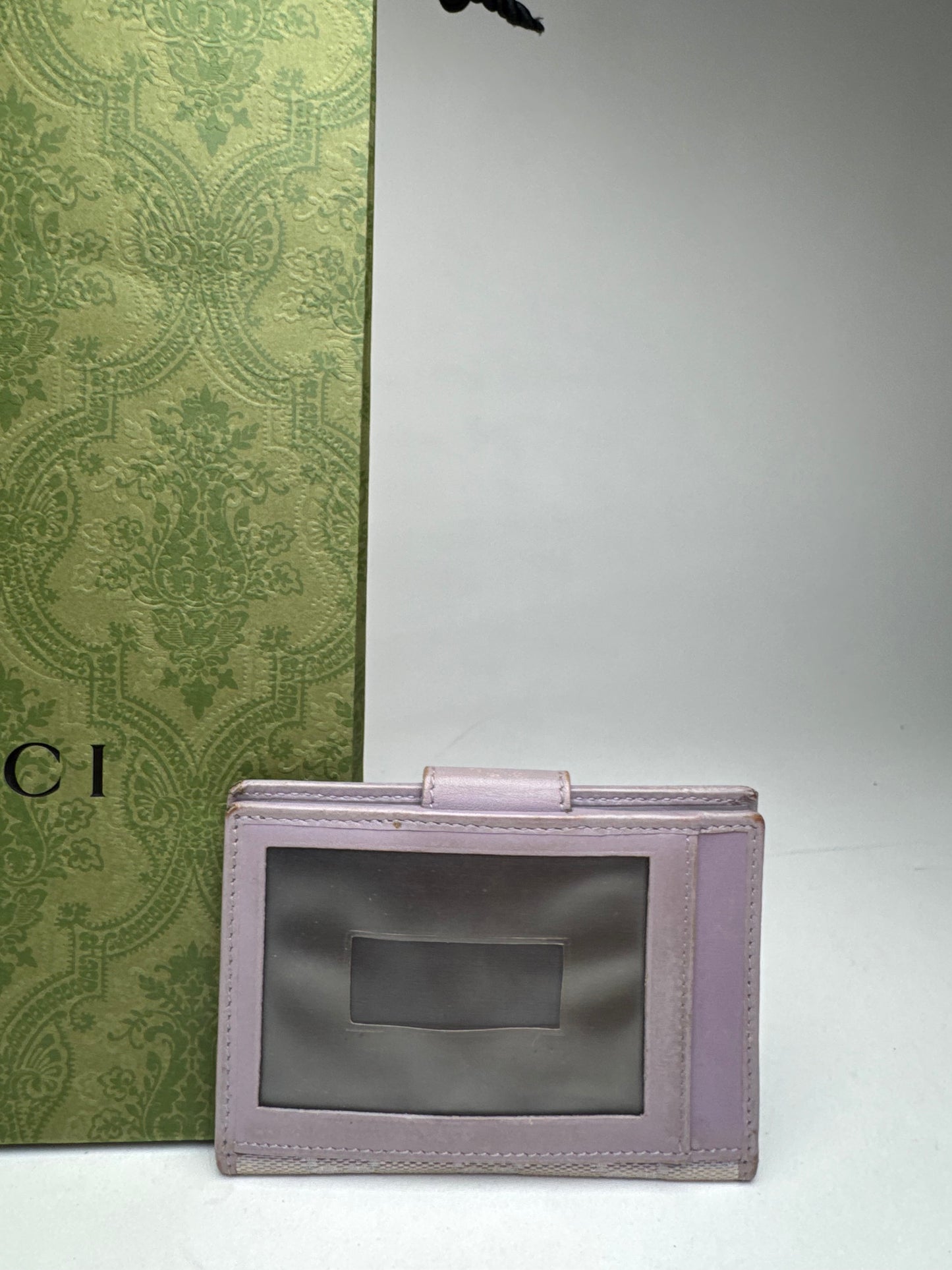 Vintage Gucci Monogram Card Holder Purple