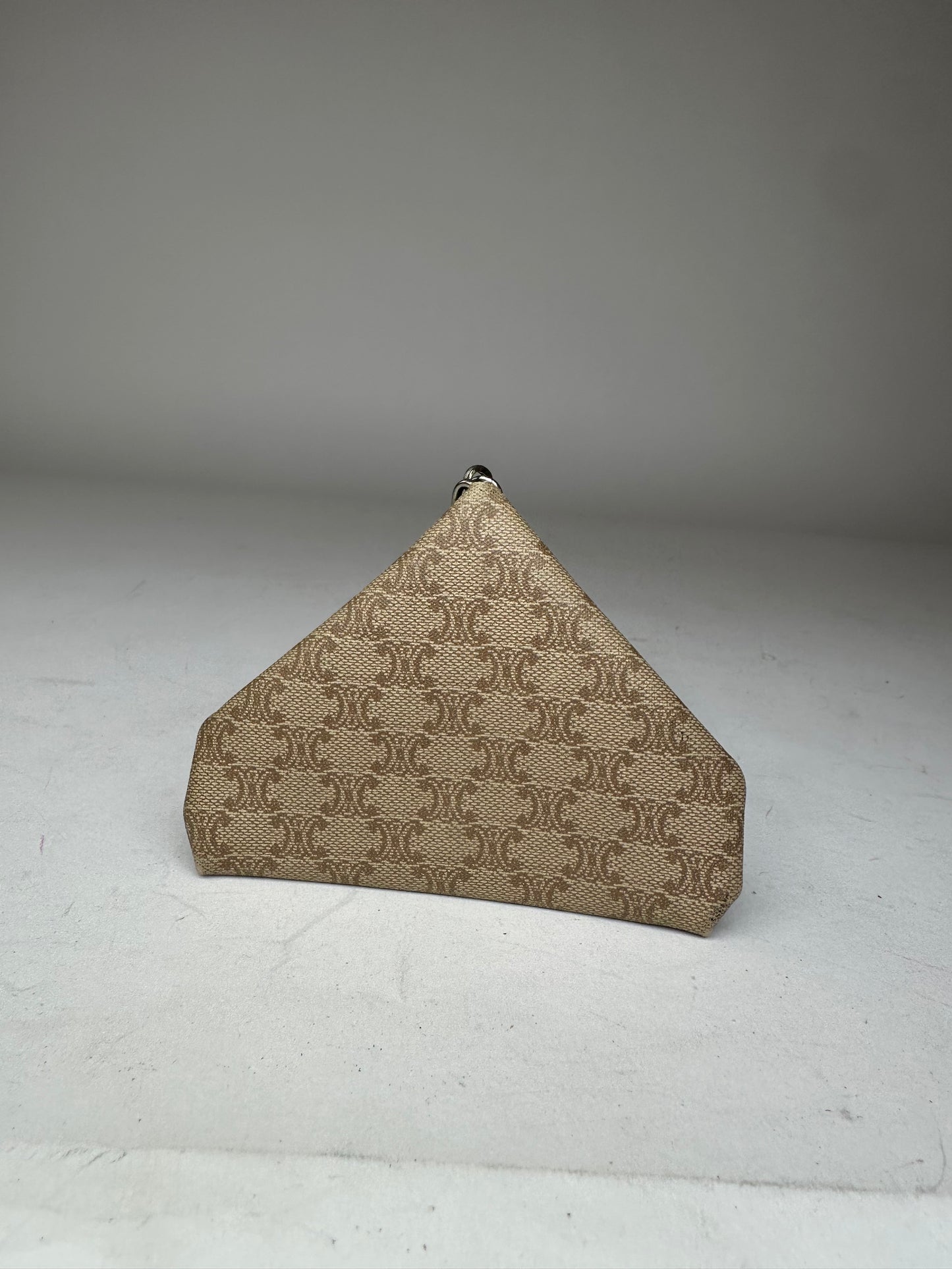Vintage Celine Paris Triomphe Monogram Leather Purse
