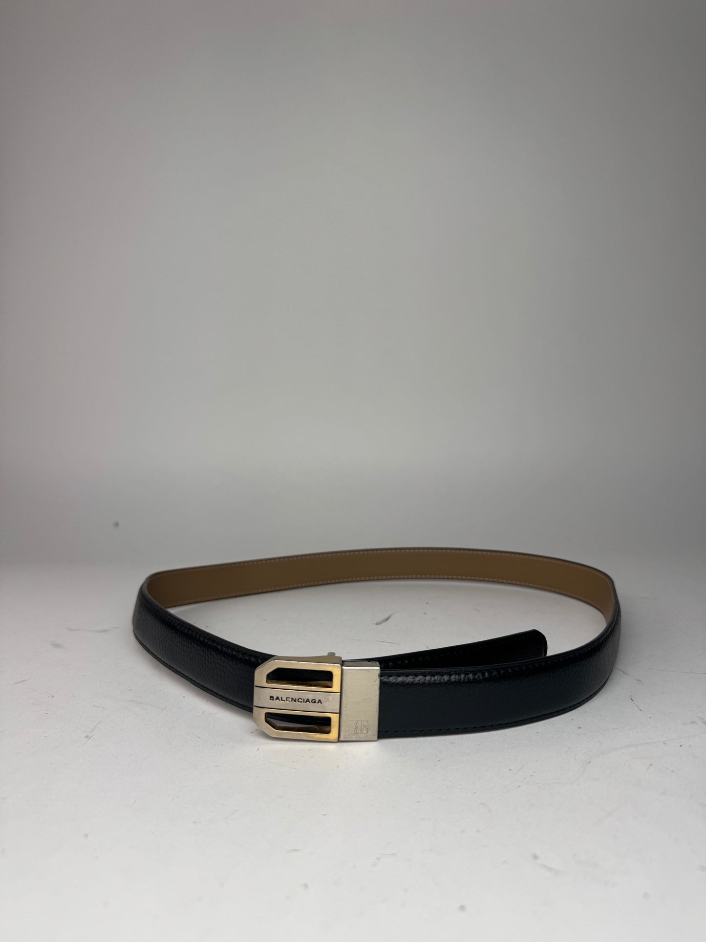Vintage Balenciaga Leather Belt Black