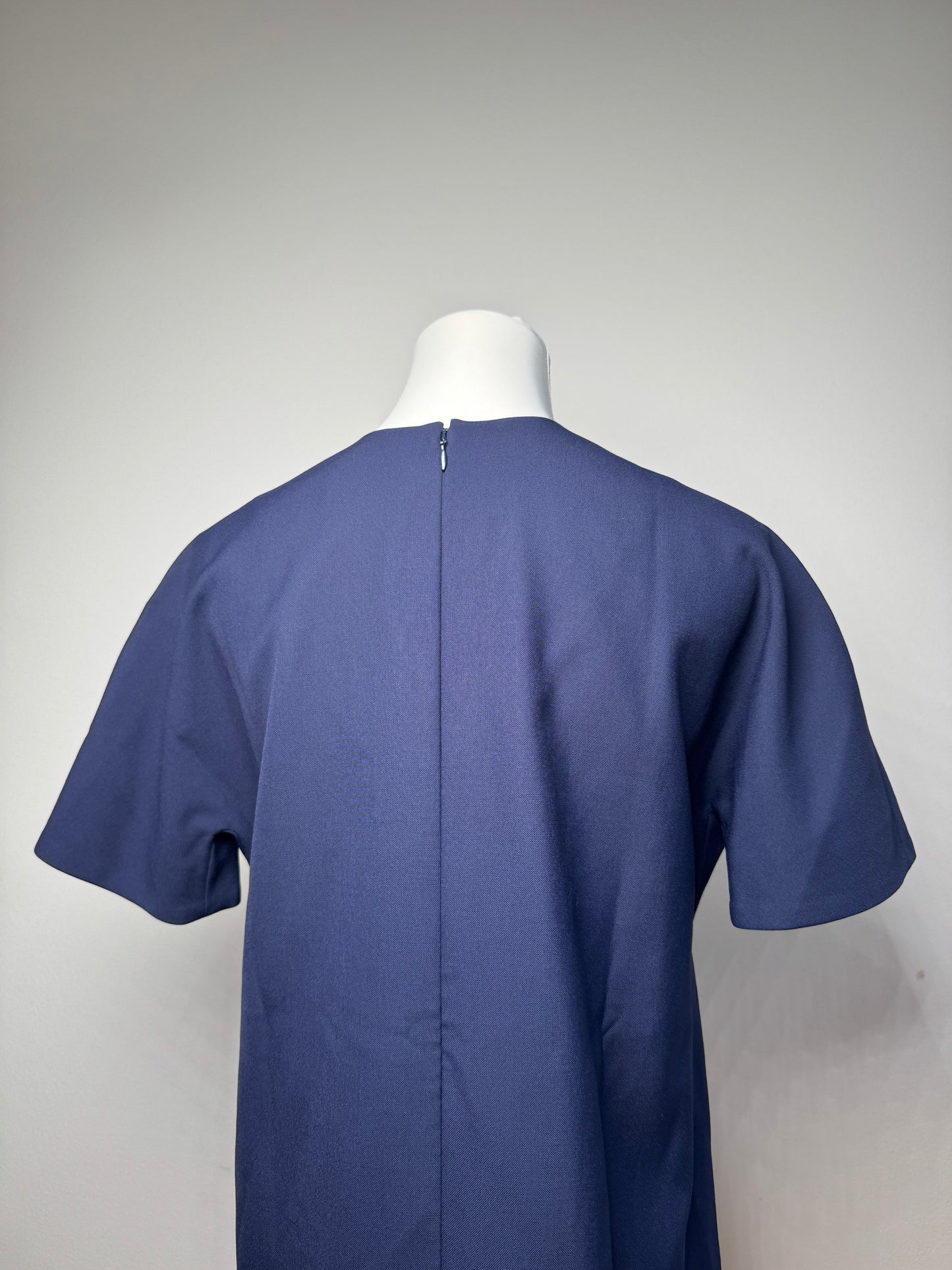 Vintage Balenciaga wool dress L Navy