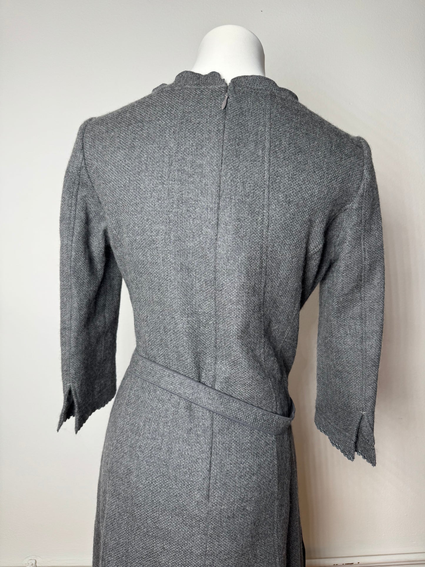 Vintage Courreges Wool Dress Grey 38/M