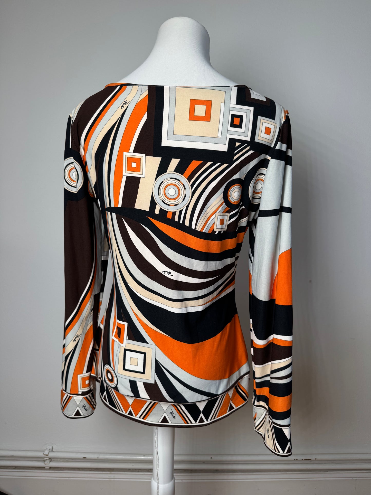 Vintage Pucci Sweatshirt Silk M Orange