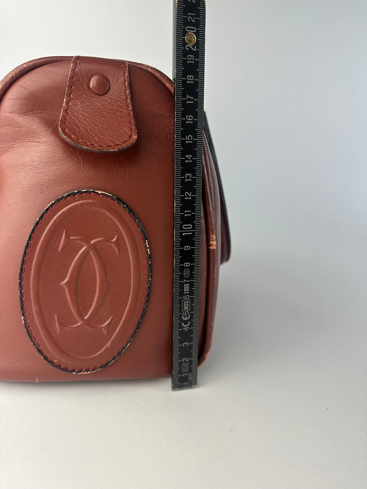 Vintage Cartier Must de Cartier Structured Top-Handle Bag Late 1990s Burgundy